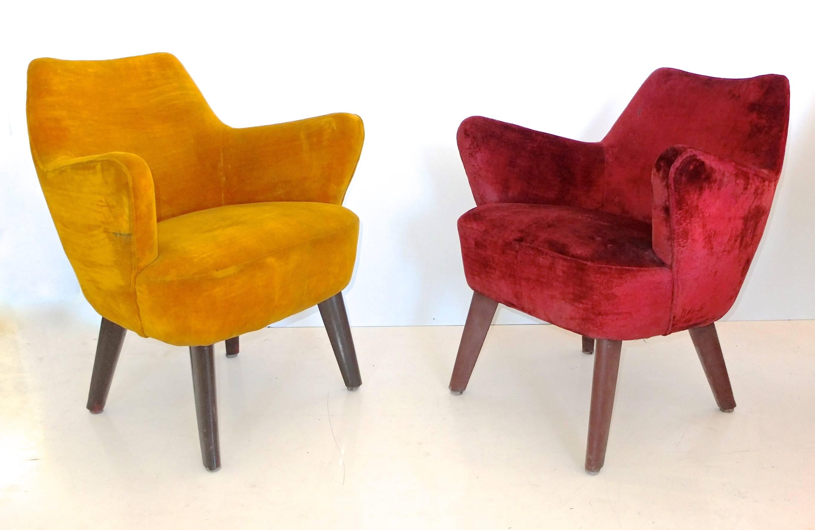 Mahogany Gio Ponti Chairs from Augustus Ocean Liner - Pairs X3 For Sale