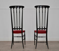 Gio Ponti Chiavarine Chiars, Maple Lucid Dark Brown Wood, Italy, 1950s