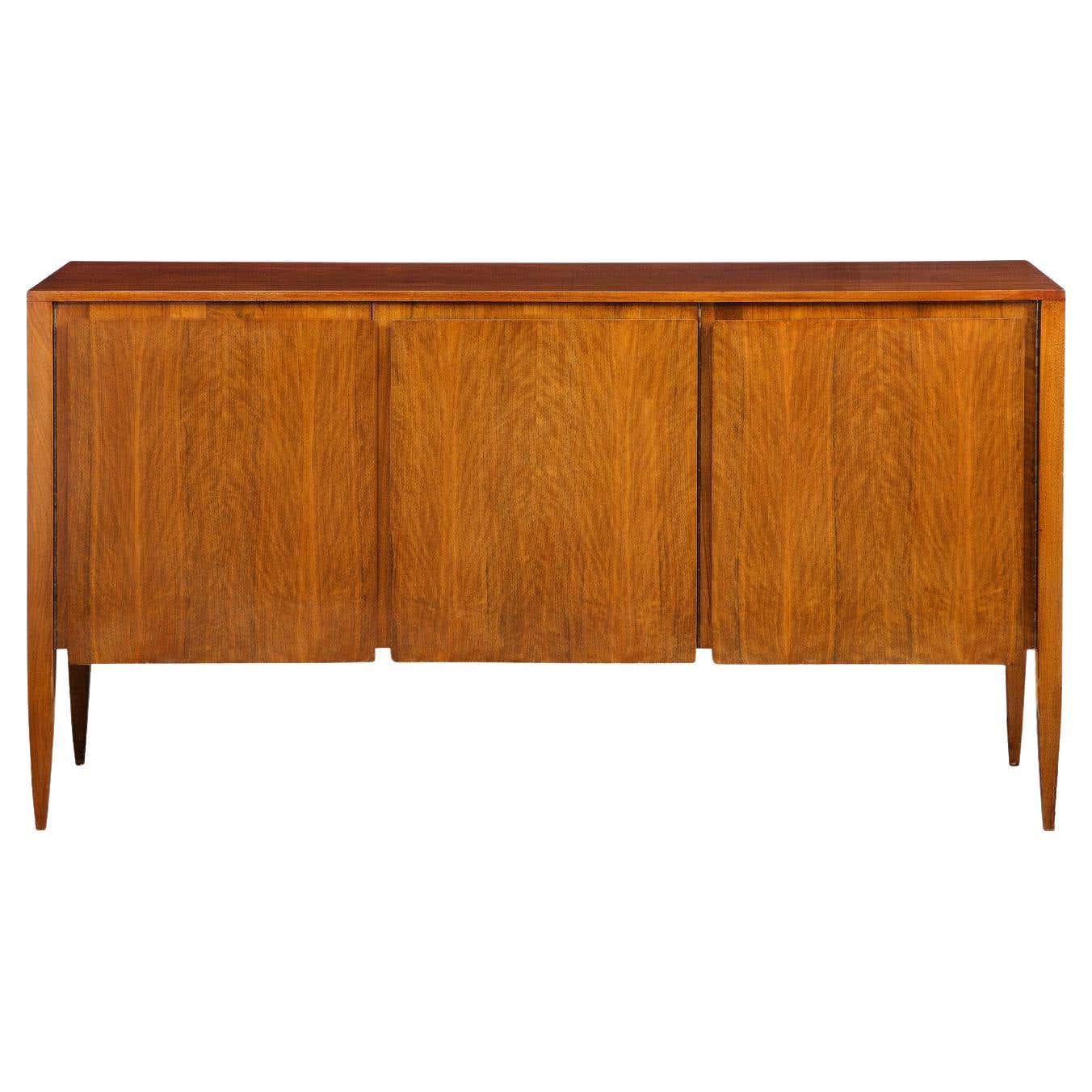 Gio Ponti Classic 3 Door Credenza in Walnut 1950s For Sale at 1stDibs