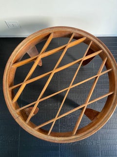 Gio Ponti Coffee Table Giordano Chiesa Italy 1930 Walnut Wood Glass Top