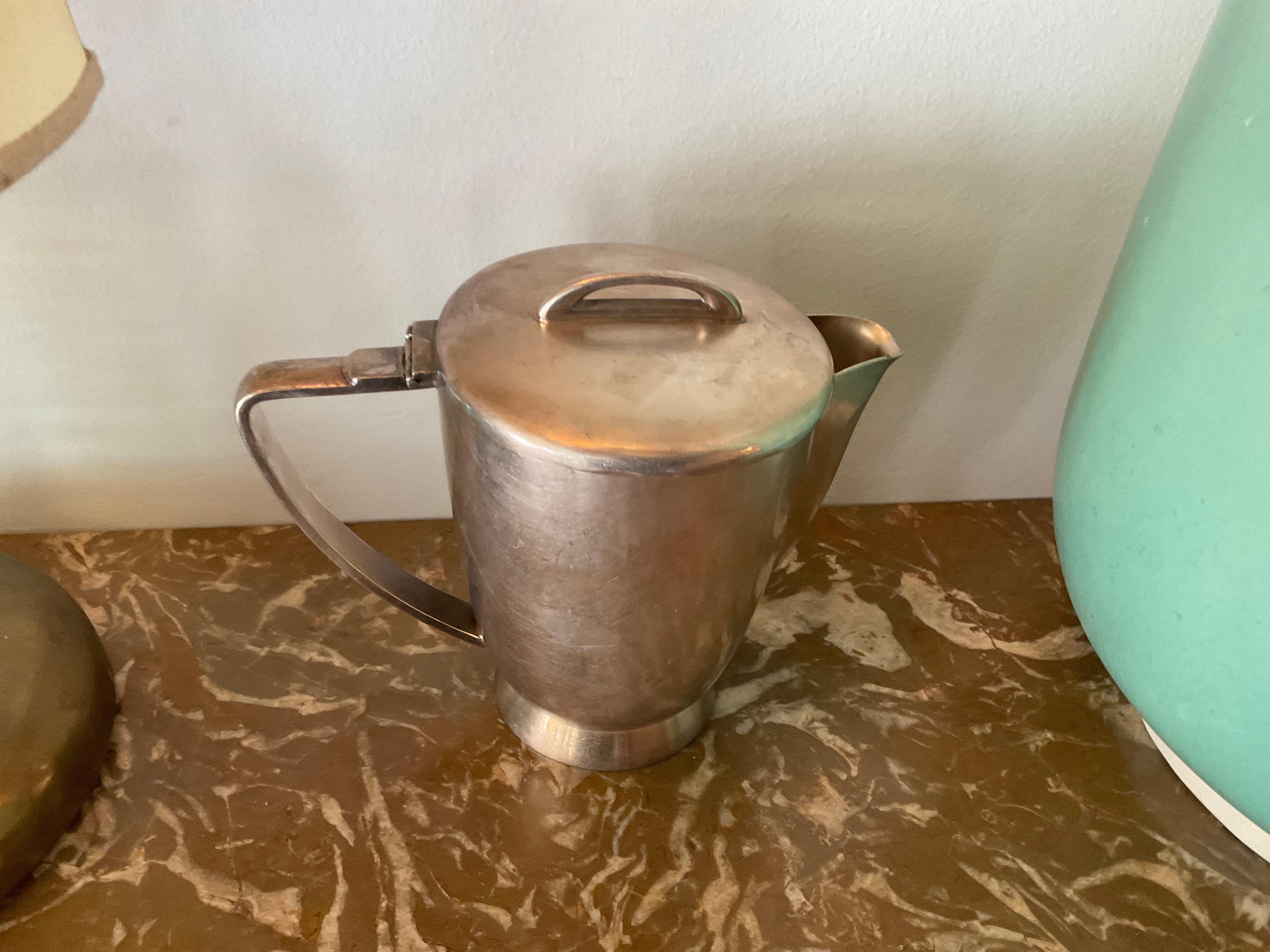 Silvered Gio Ponti Coffee Maker, 1940 For Sale