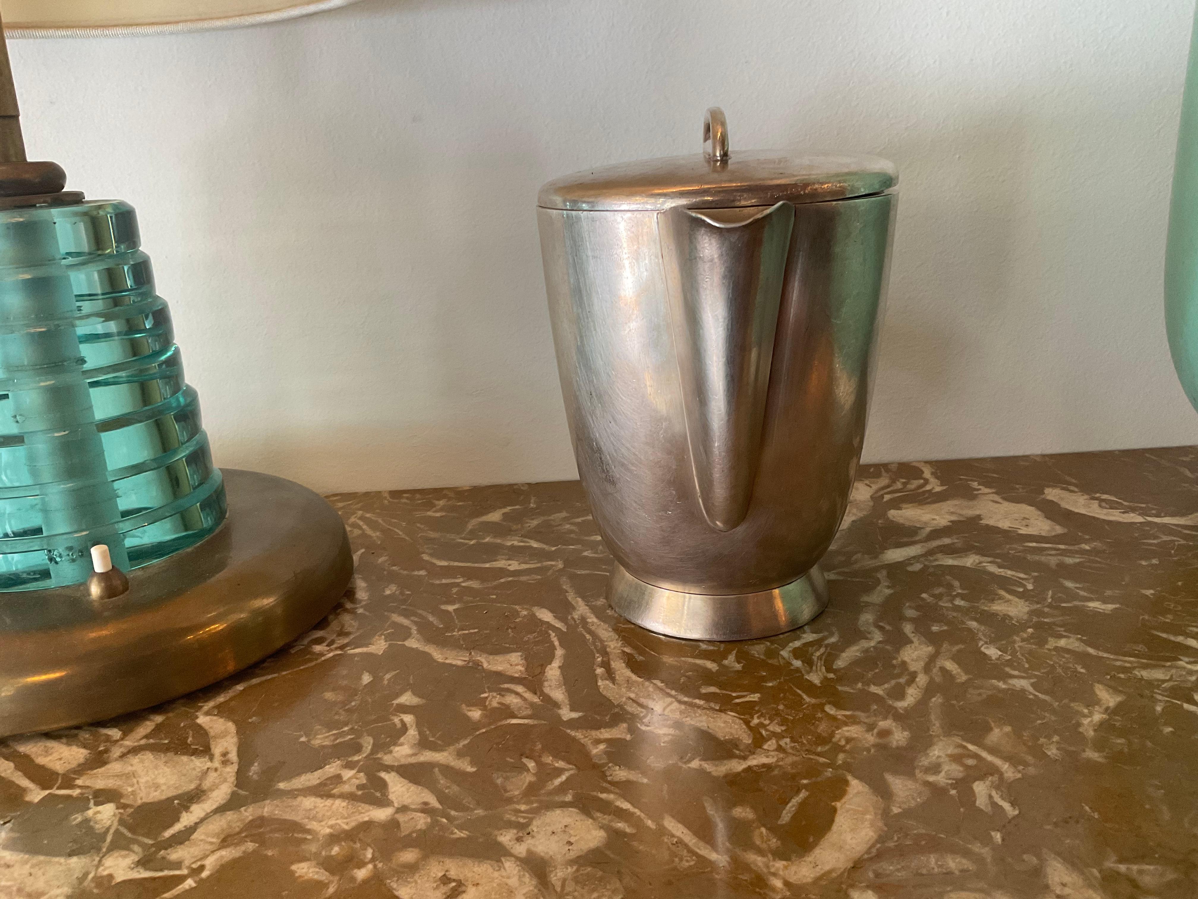 Placcato argento Caffettiera Gio Ponti, 1940 in vendita