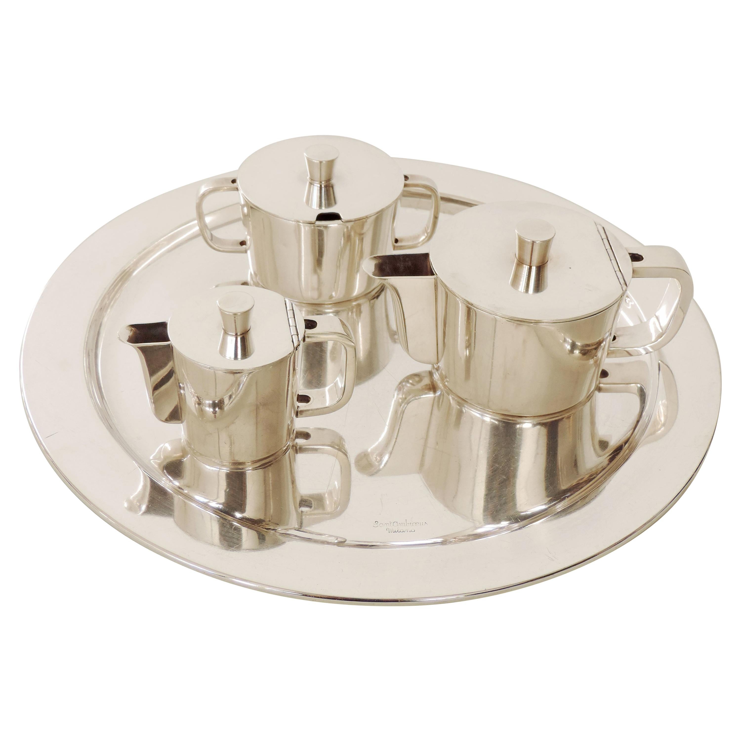 Gio Ponti Coffee Set for the Historical Sant Ambroeus Coffee House, Italy, 1940s