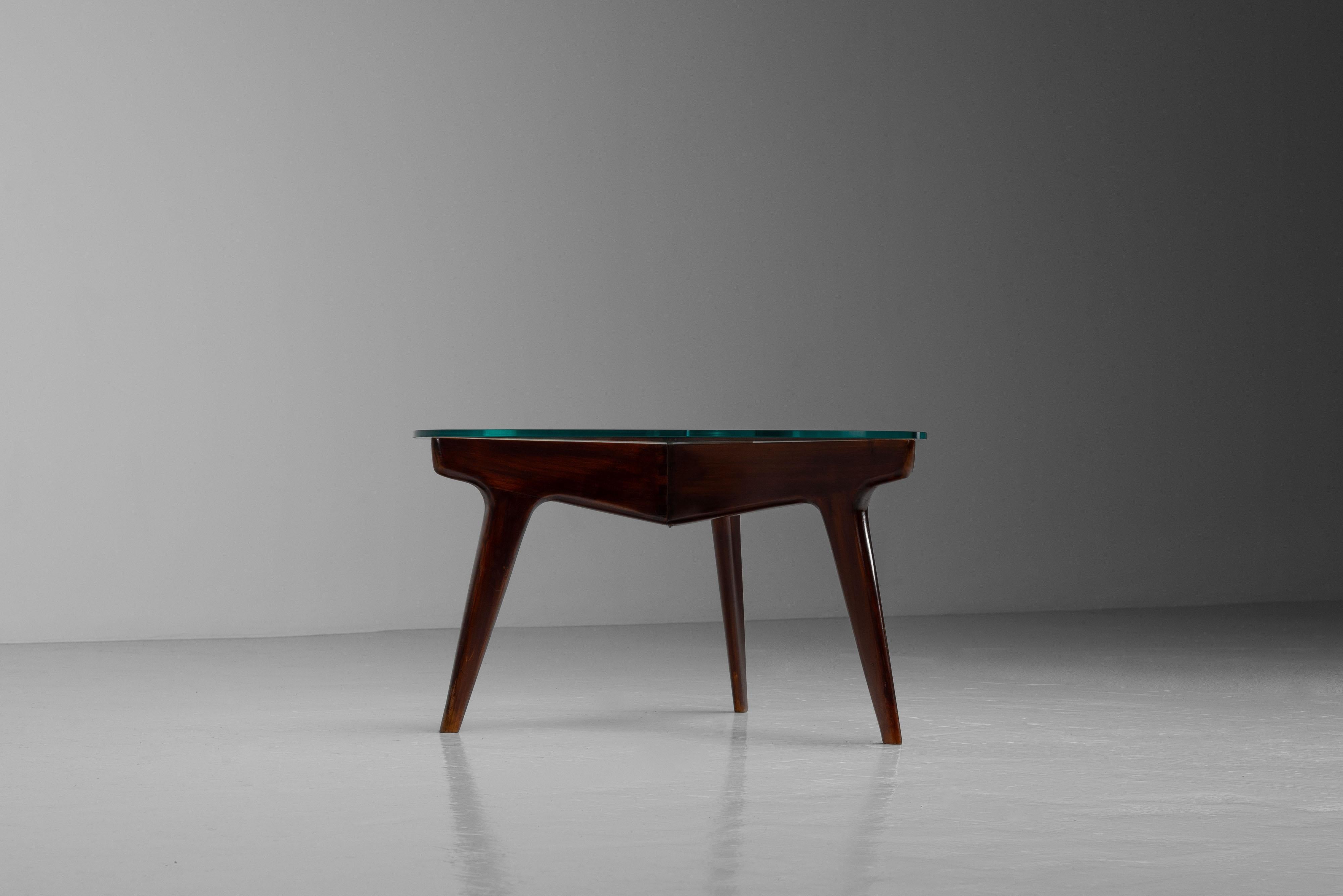 Gio Ponti Couchtisch Hotel Royal Continental Napoli 1953 (Messing) im Angebot