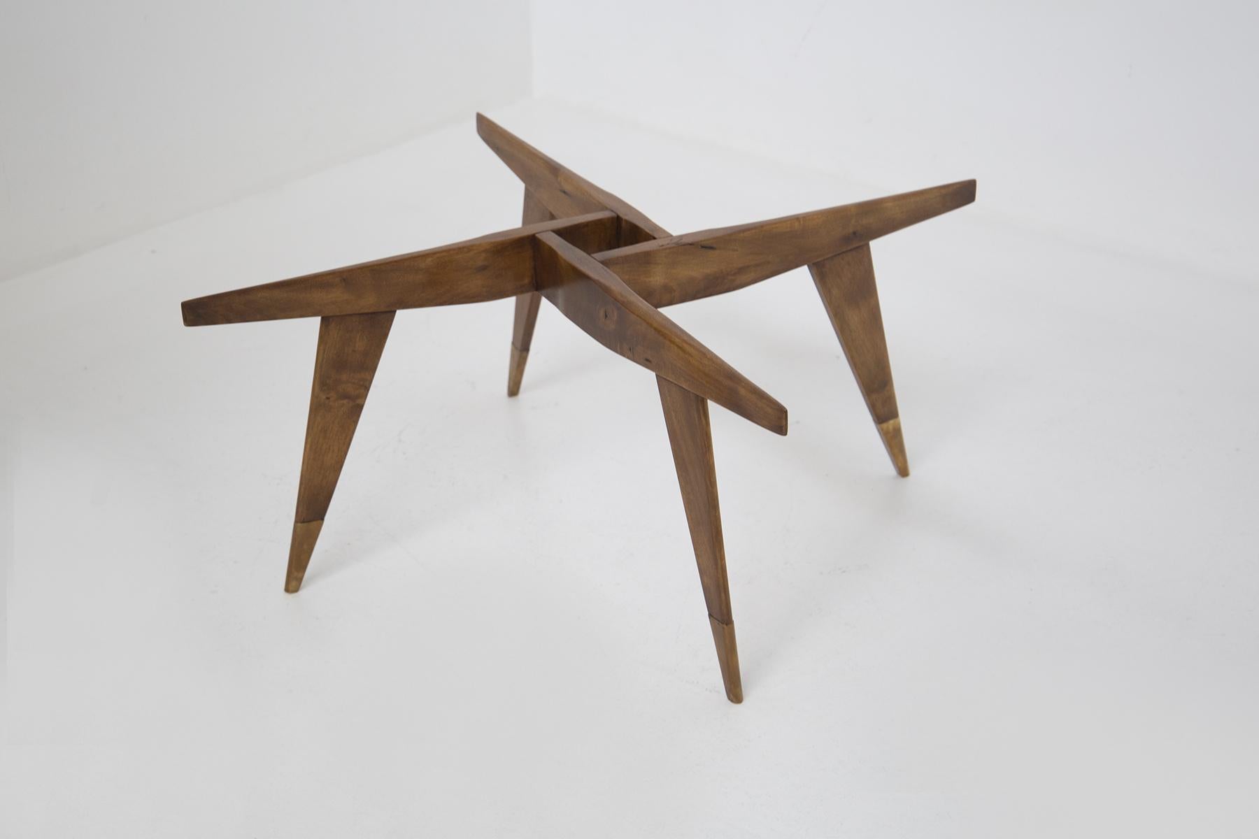 Gio Ponti Coffee Table in Wood and Glass for Siggeston In Good Condition In Milano, IT