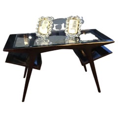Used Gio Ponti Coffee Table Wood Glass 1950 Italy