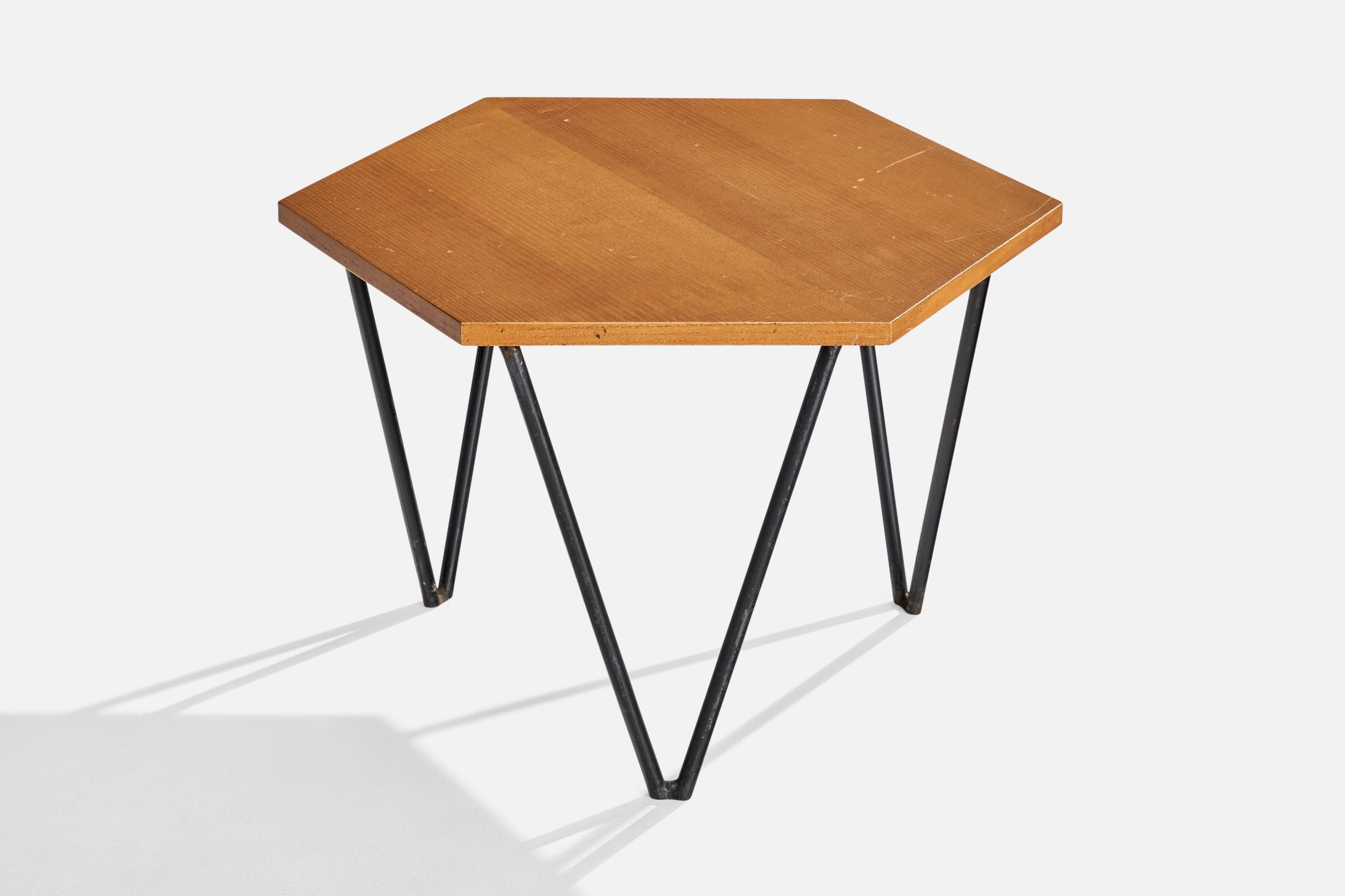 Gio Ponti, Couchtisch, Holz, Metall, Italien, 1950er Jahre im Angebot 5