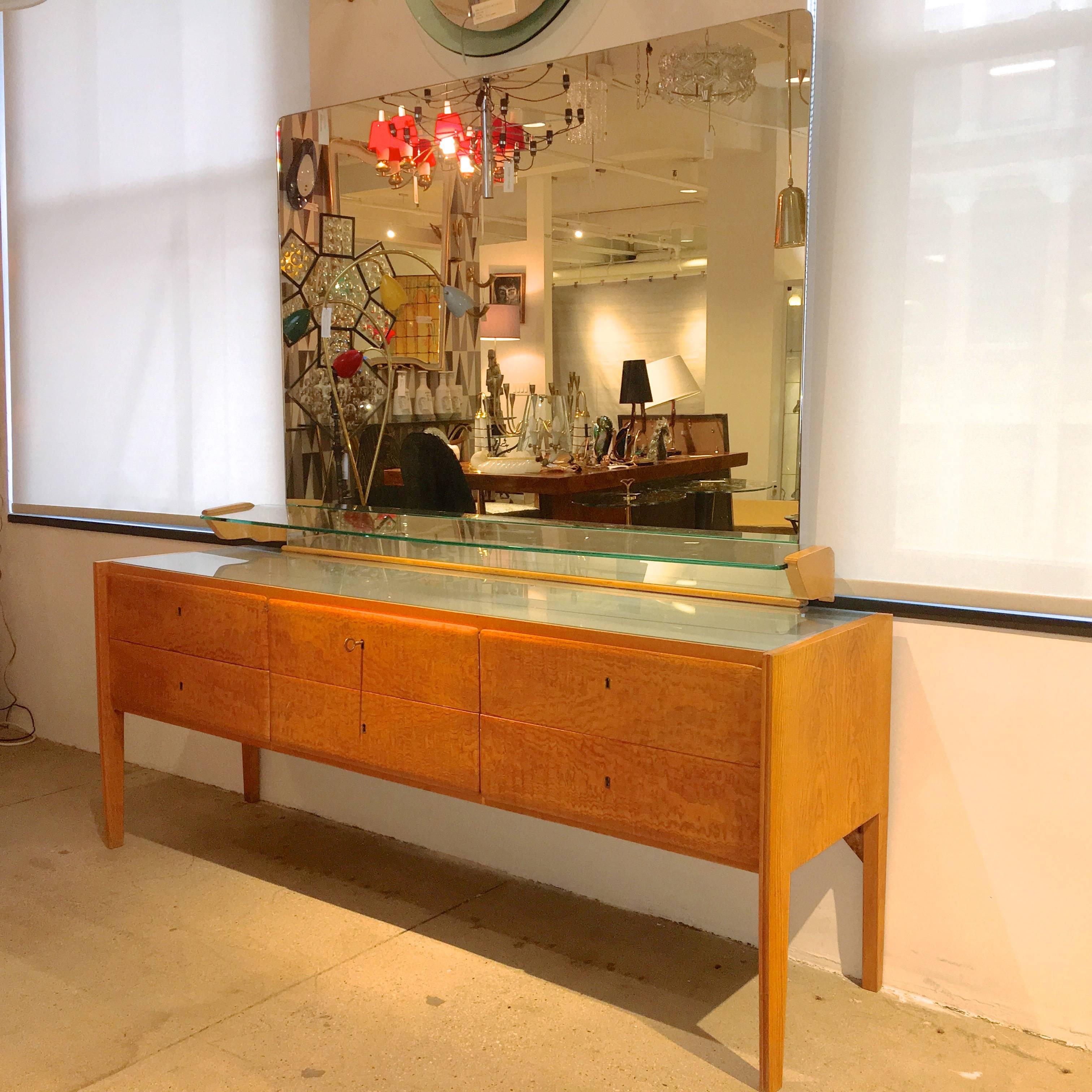 Consola Gio Ponti con espejo Pintado en venta