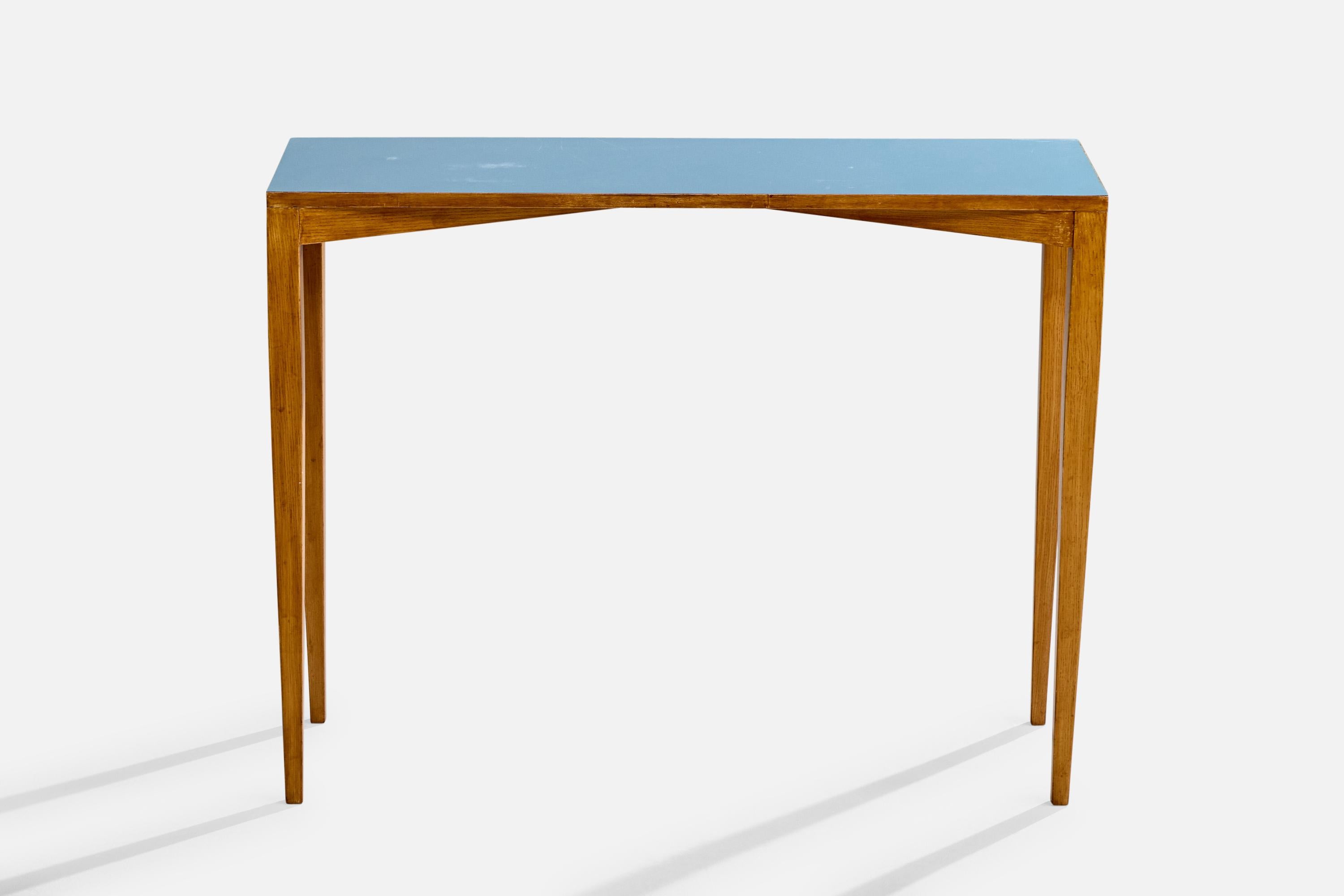 Mid-Century Modern Gio Ponti, Console Table, Ash, Laminate, Italy, 1950s For Sale