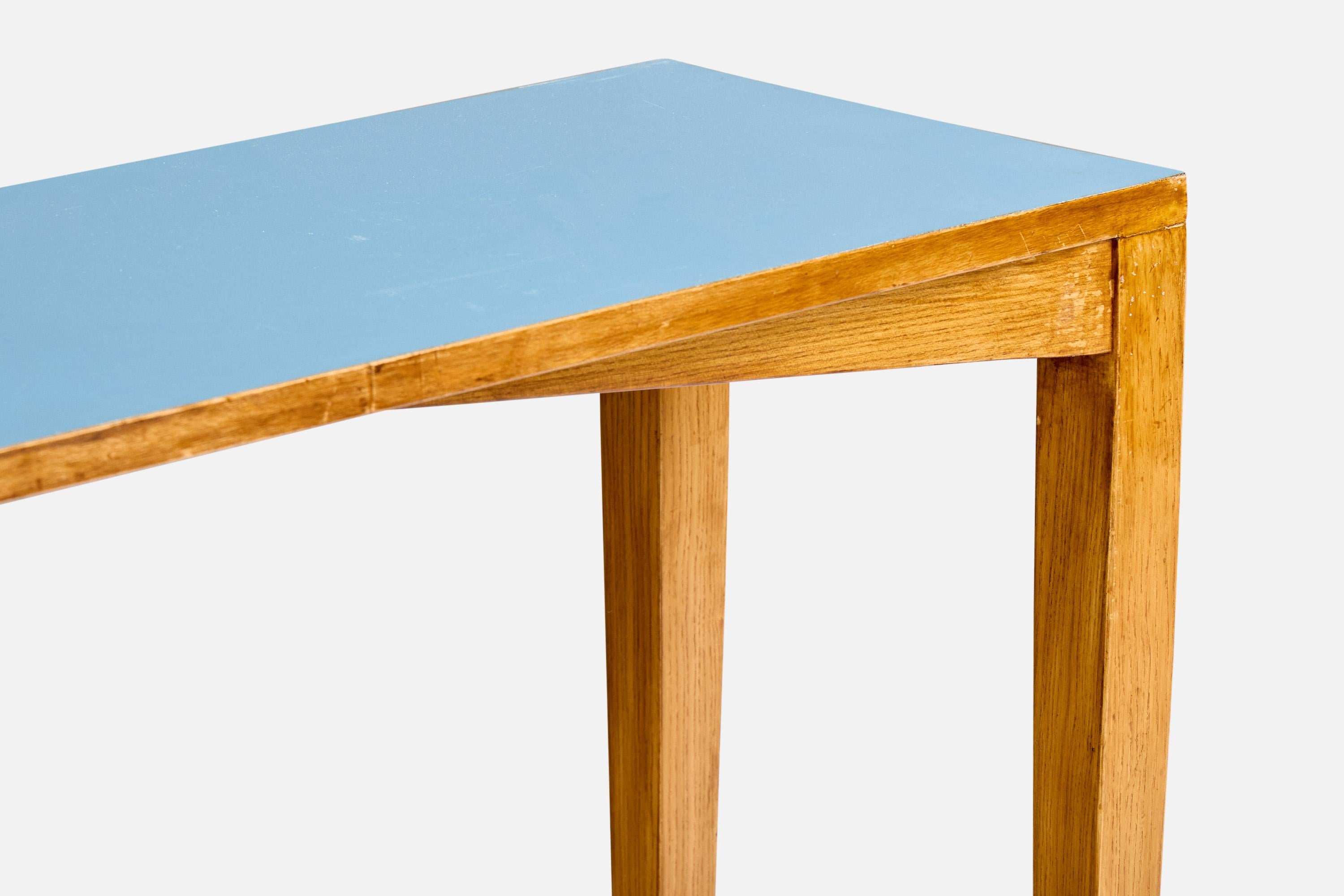 Mid-20th Century Gio Ponti, Console Table, Ash, Laminate, Italy, 1950s For Sale