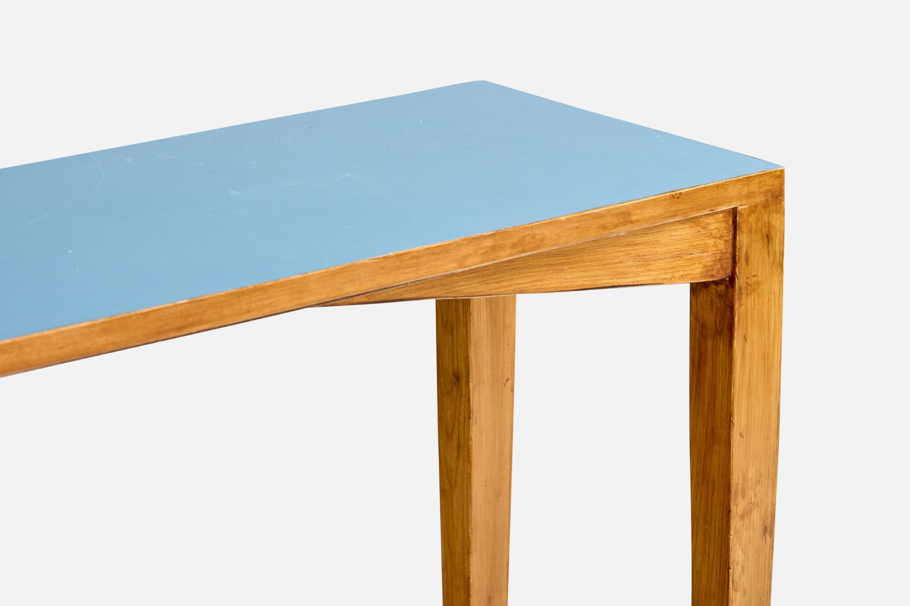 Mid-20th Century Gio Ponti, Console Table, Ash, Laminate, Italy, 1950s For Sale