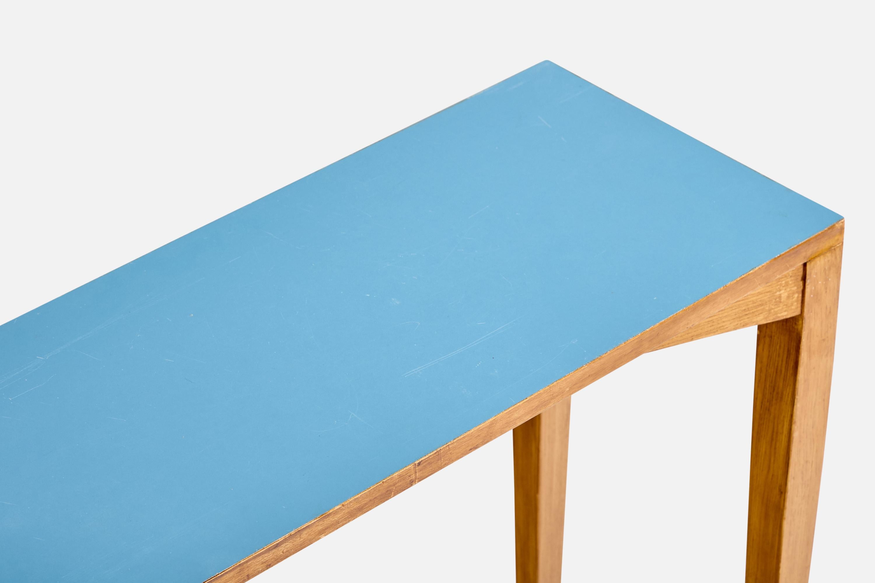 Gio Ponti, Console Table, Ash, Laminate, Italy, 1950s For Sale 2