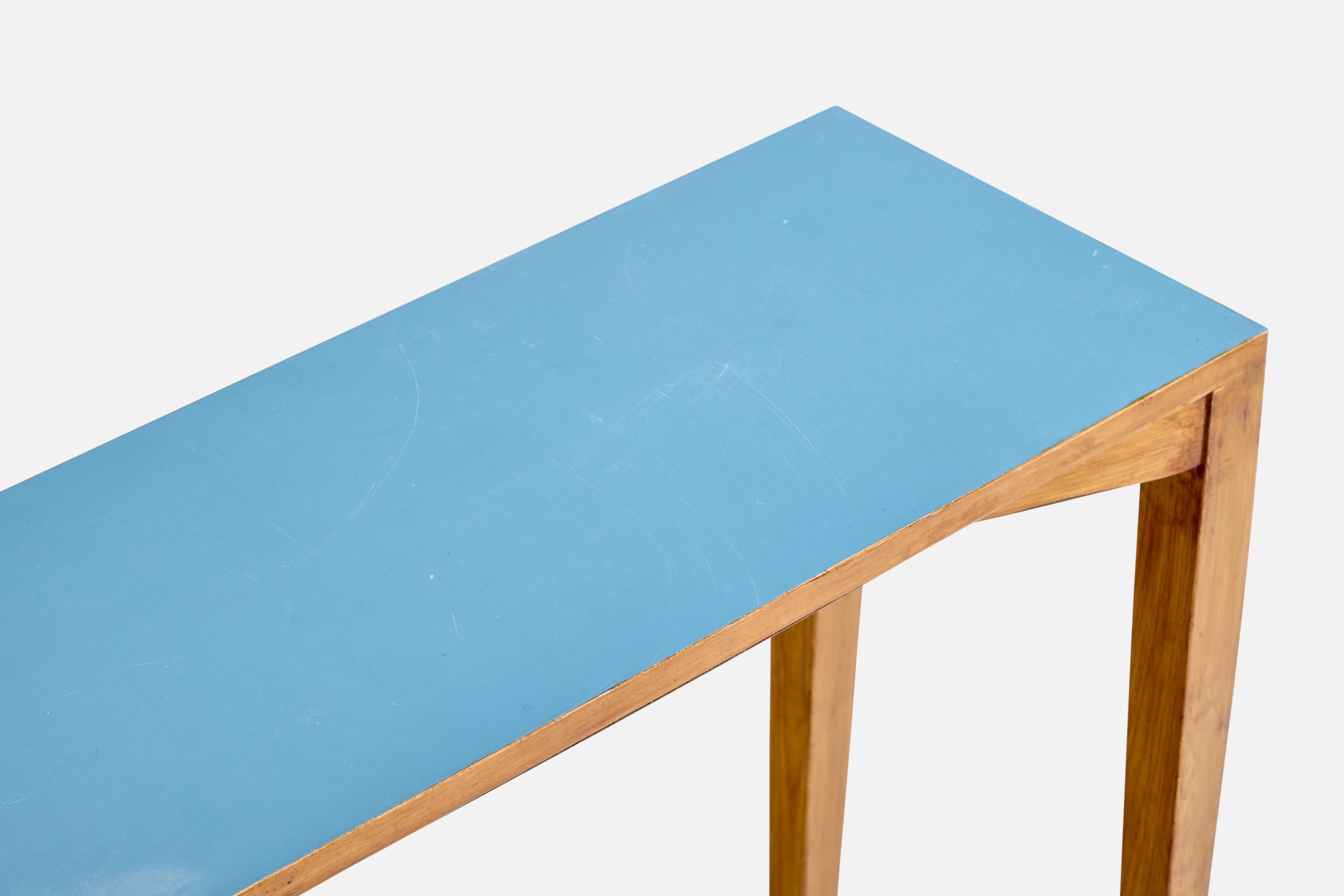 Gio Ponti, Console Table, Ash, Laminate, Italy, 1950s For Sale 2
