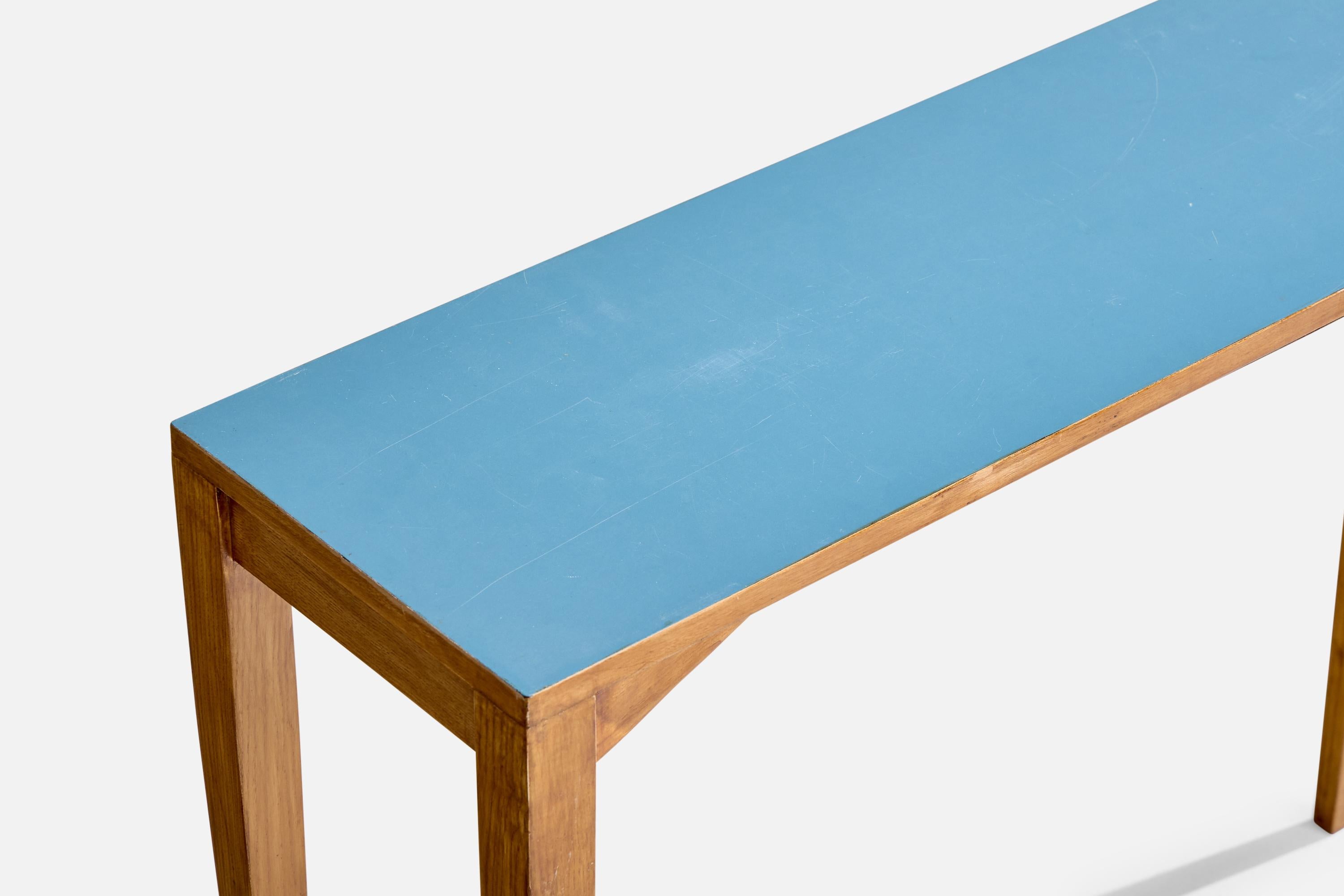 Gio Ponti, Console Table, Ash, Laminate, Italy, 1950s For Sale 3