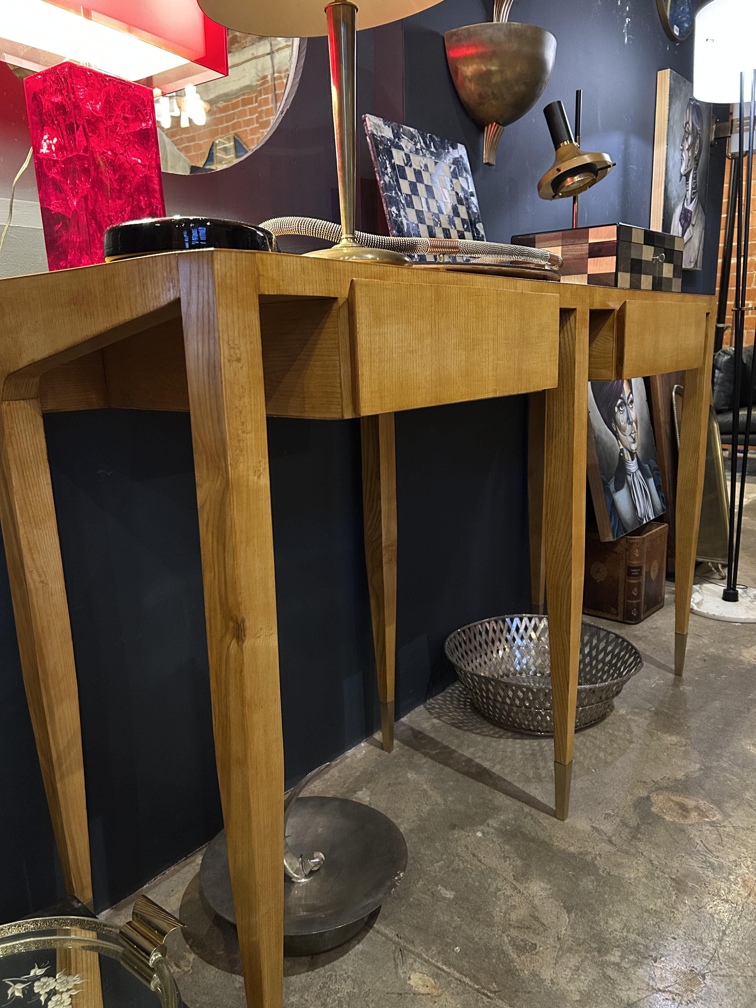 Polished Gio Ponti Console Table For Sale