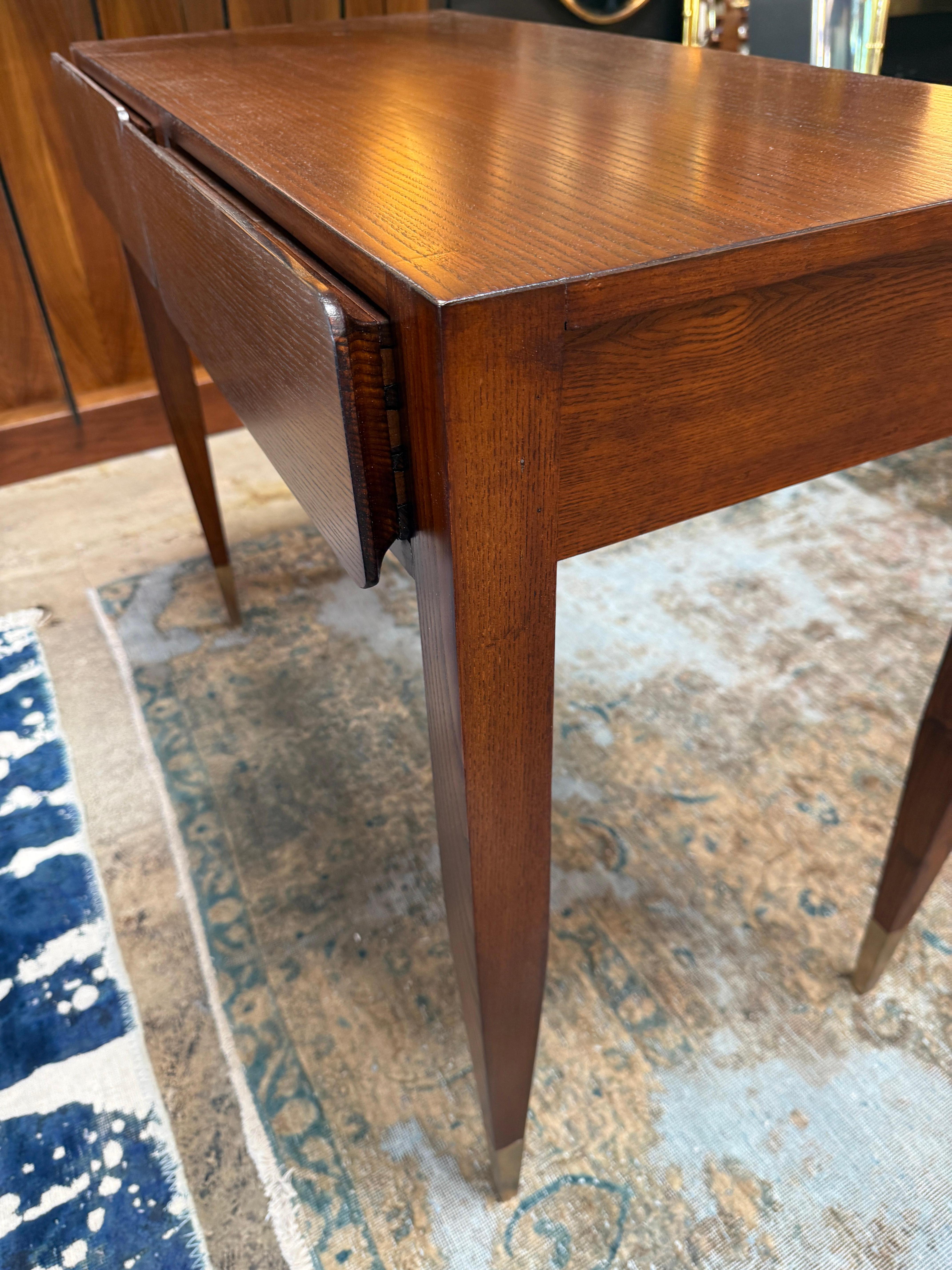 Gio Ponti Console Table with Brass-Capped Legs, Italy, 1950s For Sale 3