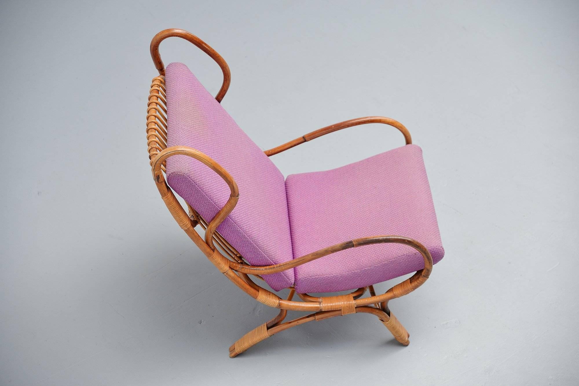 Mid-Century Modern Gio Ponti Continuum BP16 Lounge Chair Bonacina Italy 1963