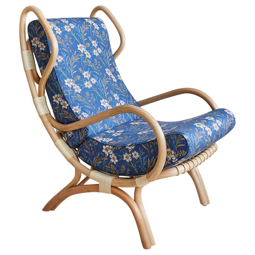 Gio Ponti Continuum Rattan Lounge Chair at 1stDibs