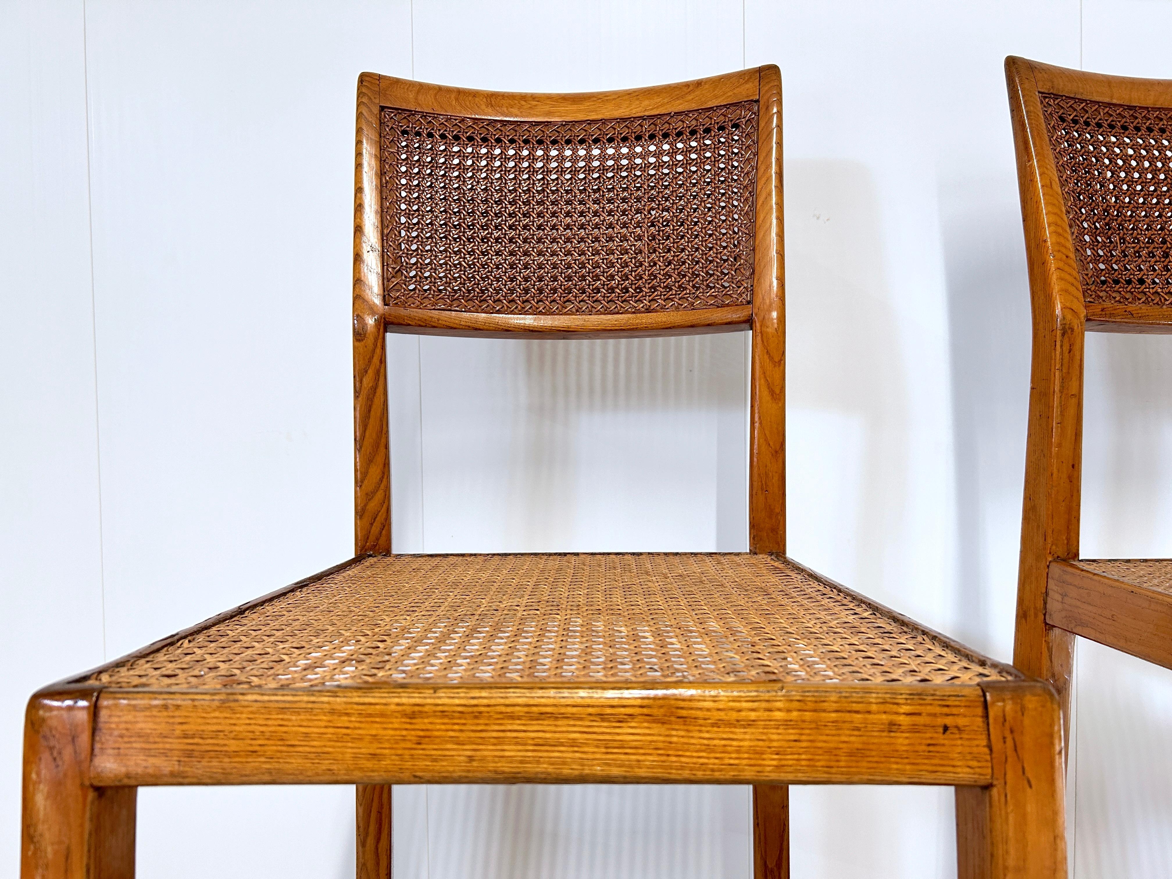  Gio Ponti, Pair of croupier stools from the Casino of San Remo, circa 1950  For Sale 8