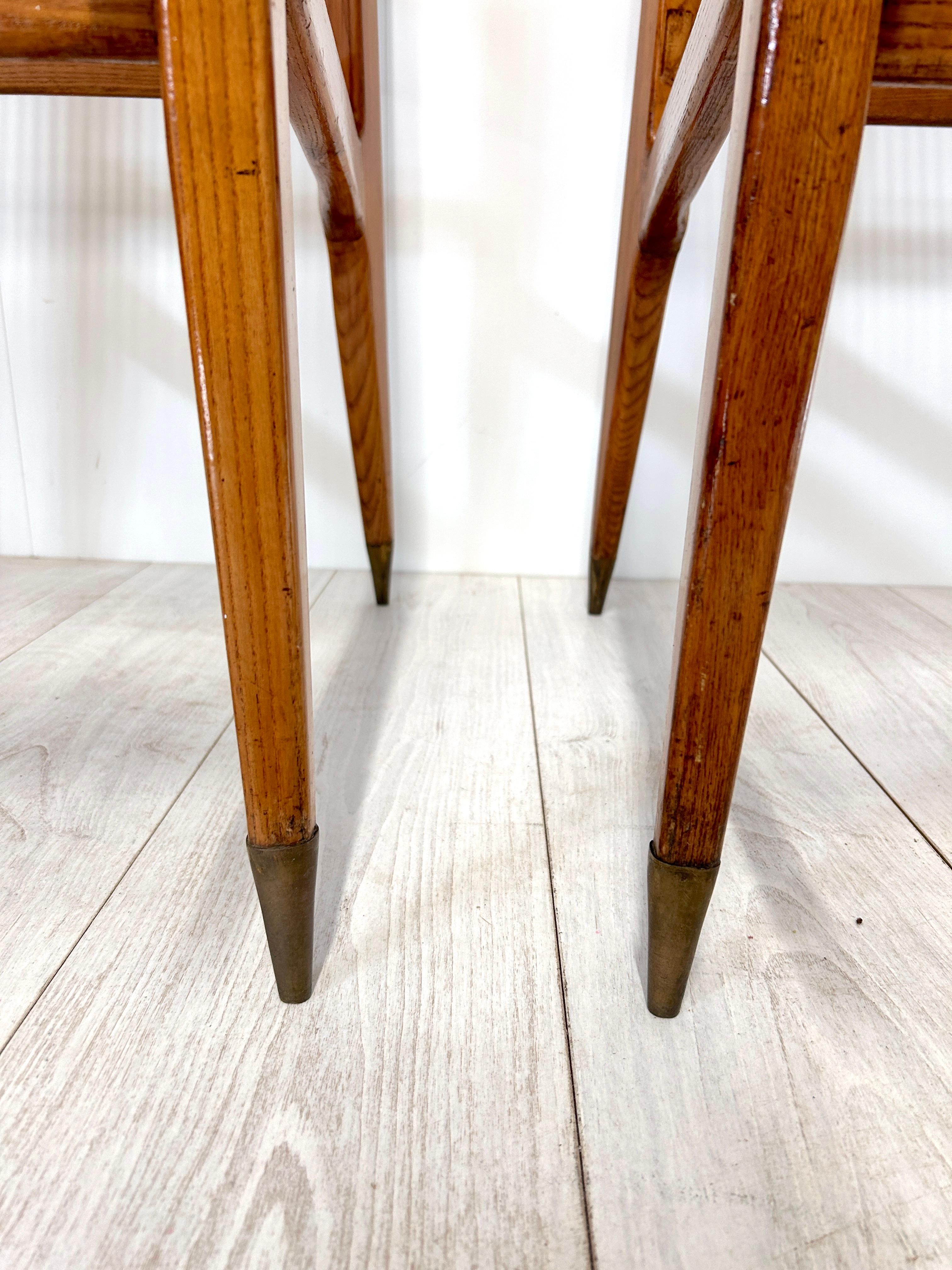  Gio Ponti, Pair of croupier stools from the Casino of San Remo, circa 1950  For Sale 10