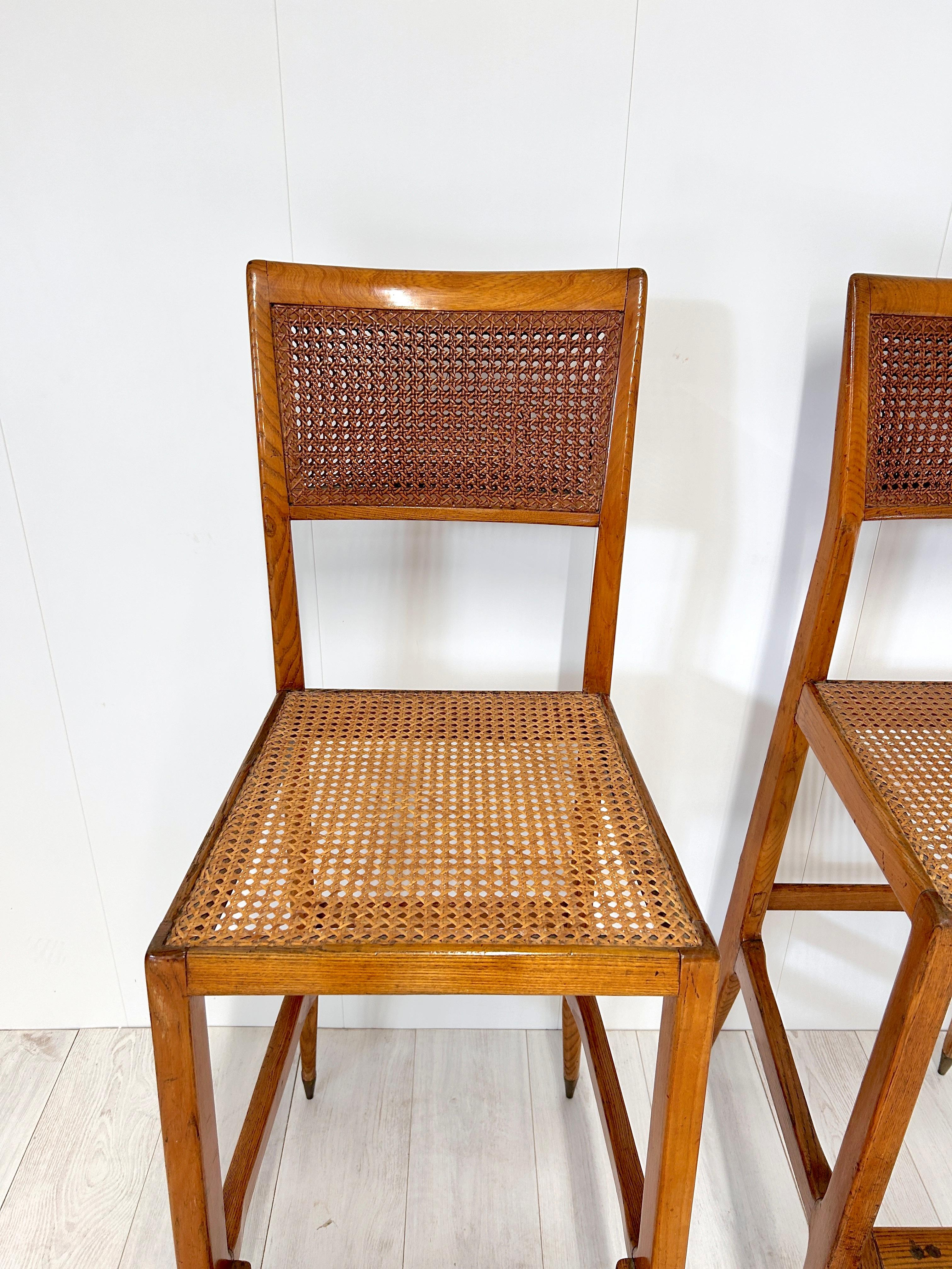  Gio Ponti, Pair of croupier stools from the Casino of San Remo, circa 1950  For Sale 11