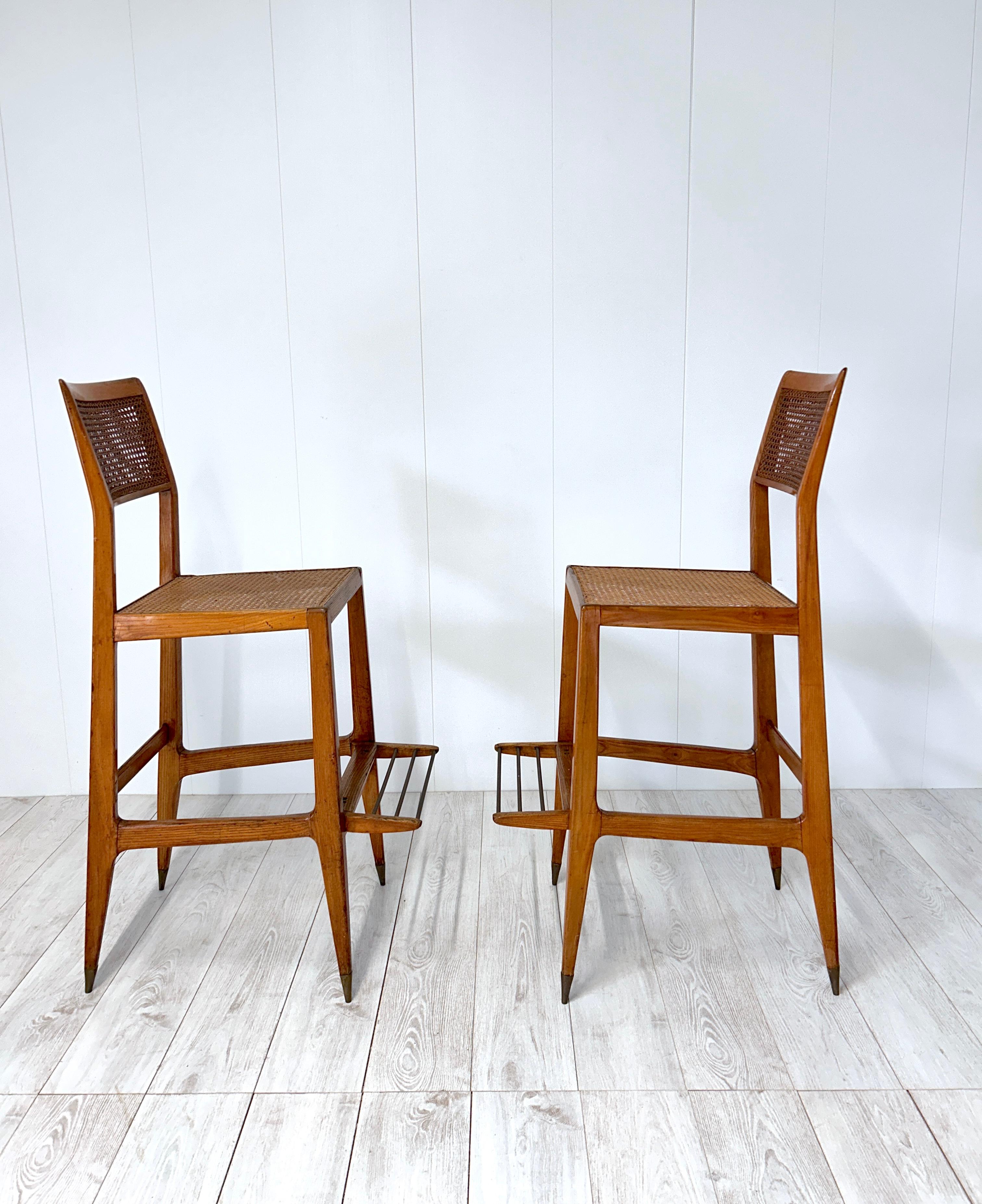 Mid-20th Century  Gio Ponti, Pair of croupier stools from the Casino of San Remo, circa 1950  For Sale