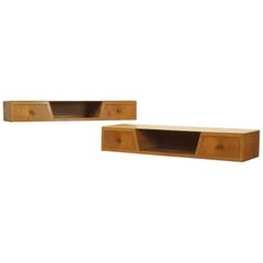 Gio Ponti Couple of Hanging Consoles Certified, a One-Off, Milano, 1950s