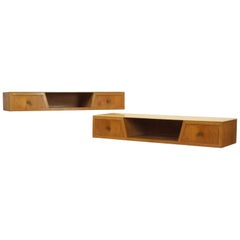 Gio Ponti Couple of Hanging Consoles Certified, Unique Piece, Milano, 1950s