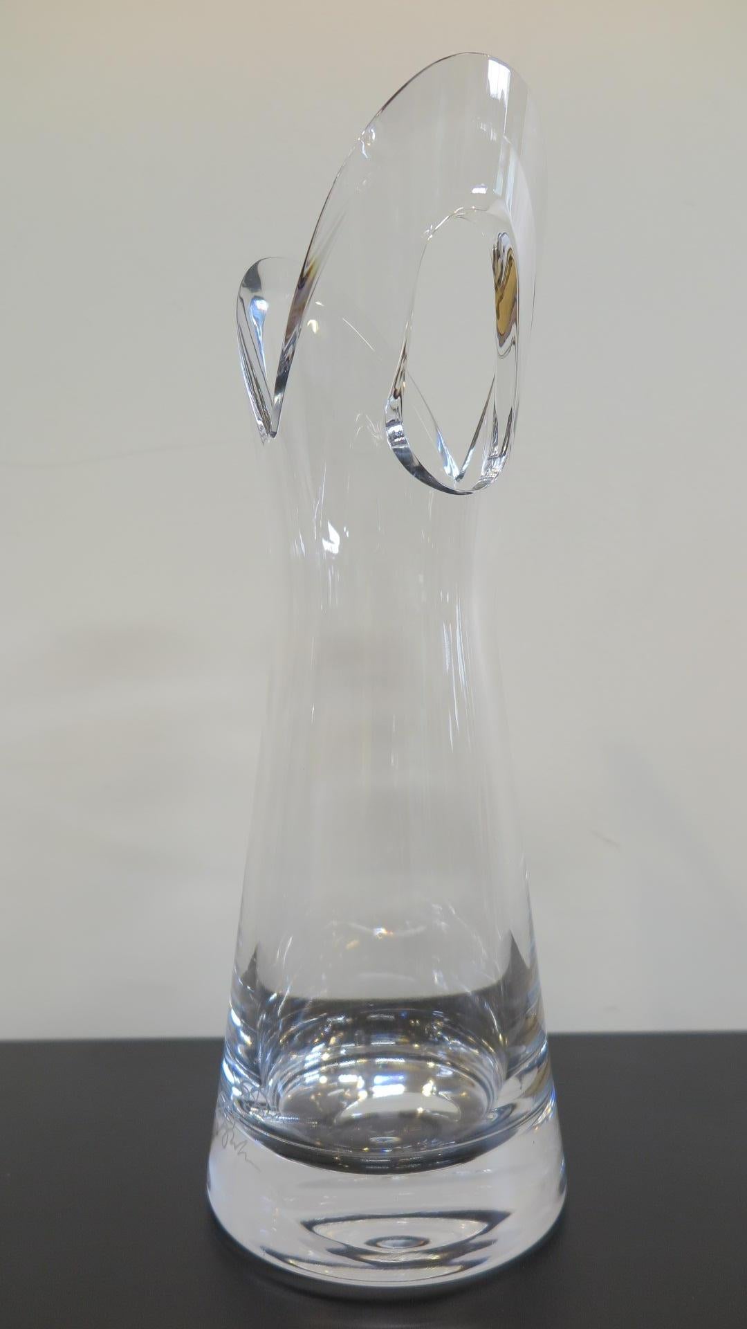 Gio Ponti Crystal Vase In Excellent Condition In New York, NY