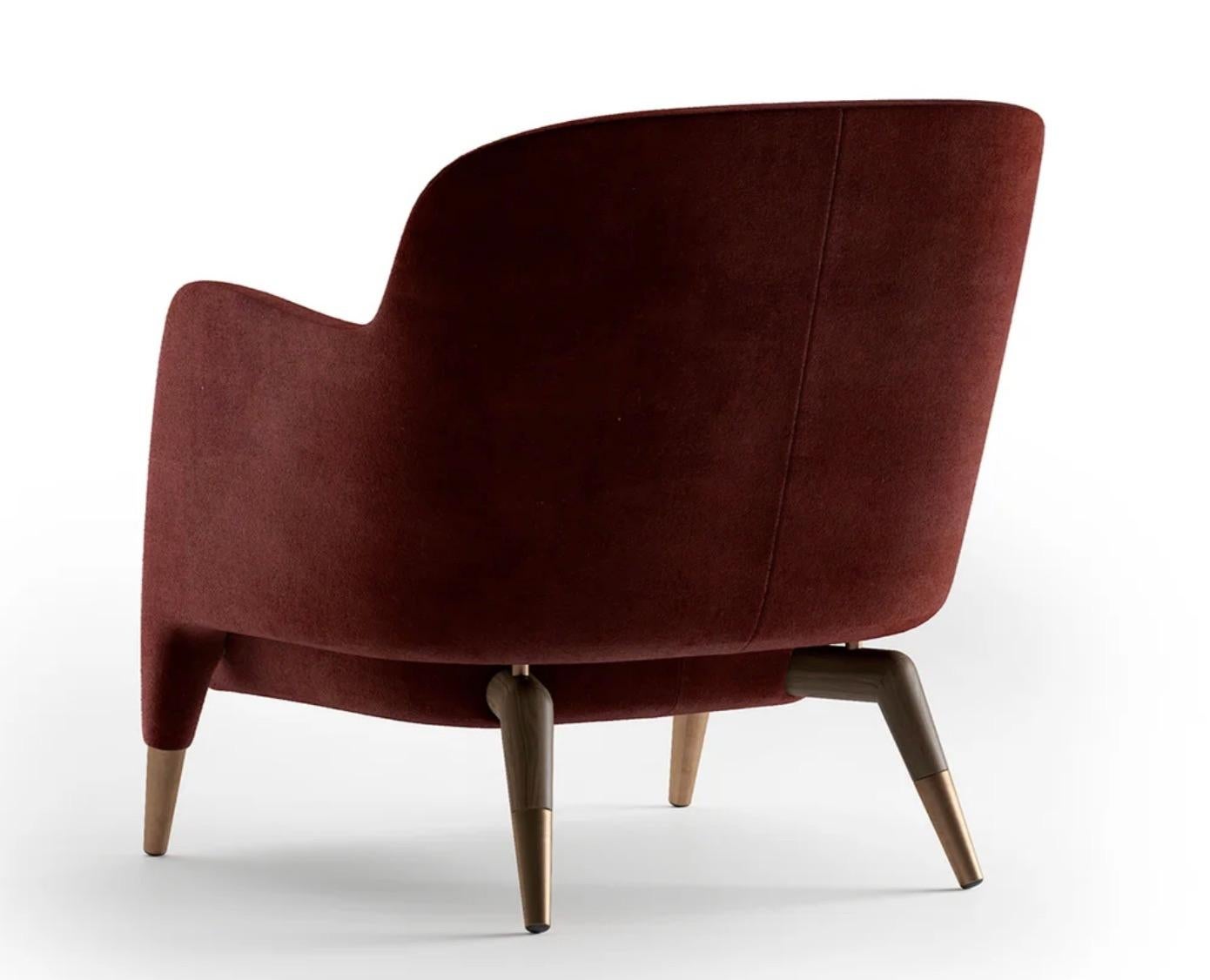Modern Molteni&C D.151.4 Velvet Armchair by Gio Ponti  For Sale