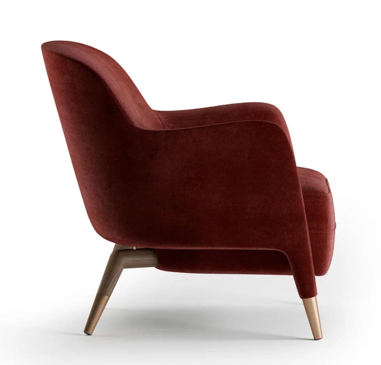Italian Molteni&C D.151.4 Velvet Armchair by Gio Ponti  For Sale