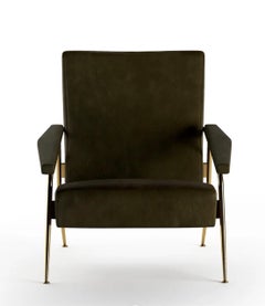 Molteni&C D.153.1 Leather Armchair by Gio Ponti