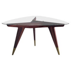 Table basse Molteni&C D.552.2 en bois de rose de Gio Ponti 
