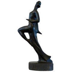 Gio Ponti Design for "Manifattura Rossi" A Bucchero Female Nude Sculpture