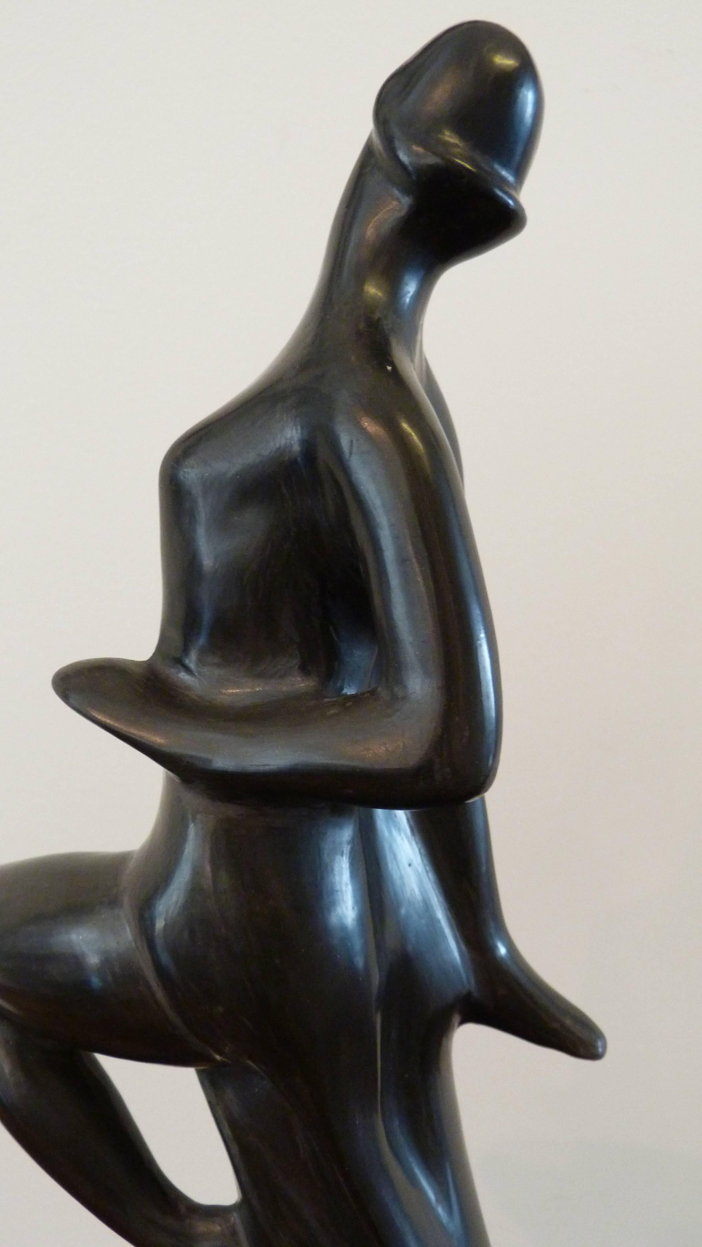 Gio Ponti Design for "Manifattura Rossi" A Bucchero Female Nude