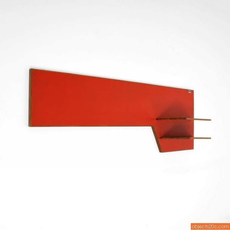 Mid-Century moderno Scrivania e mensola a muro di Gio Ponti per gli uffici amministrativi di Forlì, Gio Ponti Archives in vendita