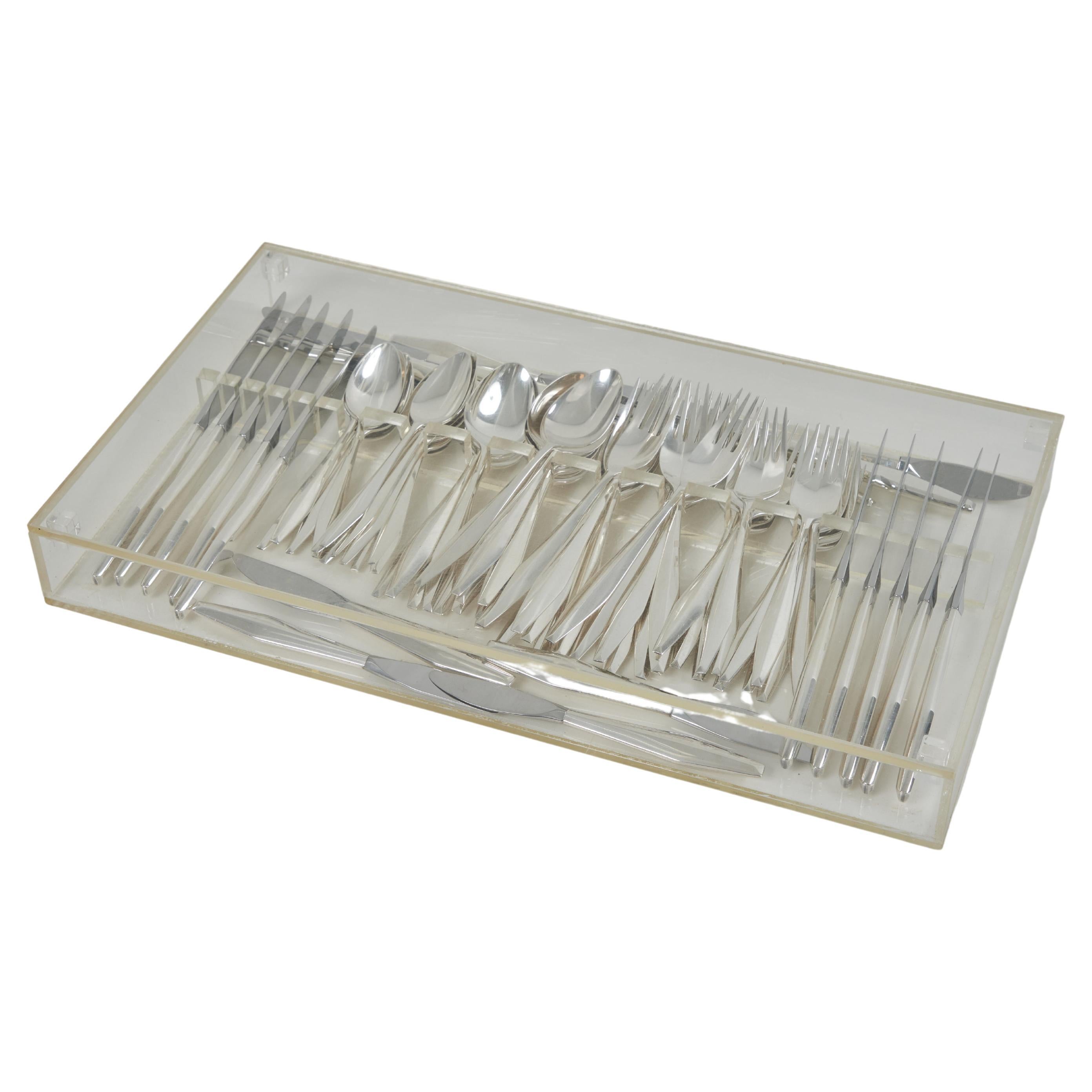 Gio Ponti Diamond Flatware, Service for Twelve For Sale