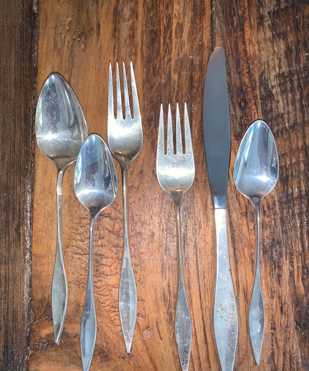 Service de couverts pour huit en argent sterling Gio Ponti Diamond - 48 Pieces en vente 4
