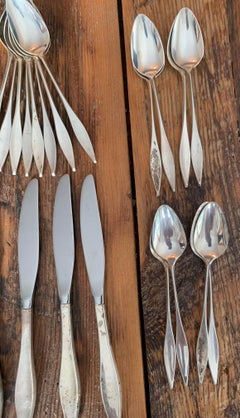 Gio Ponti Diamond Sterling Silverware Flatware Service for Eight - 48 Pieces