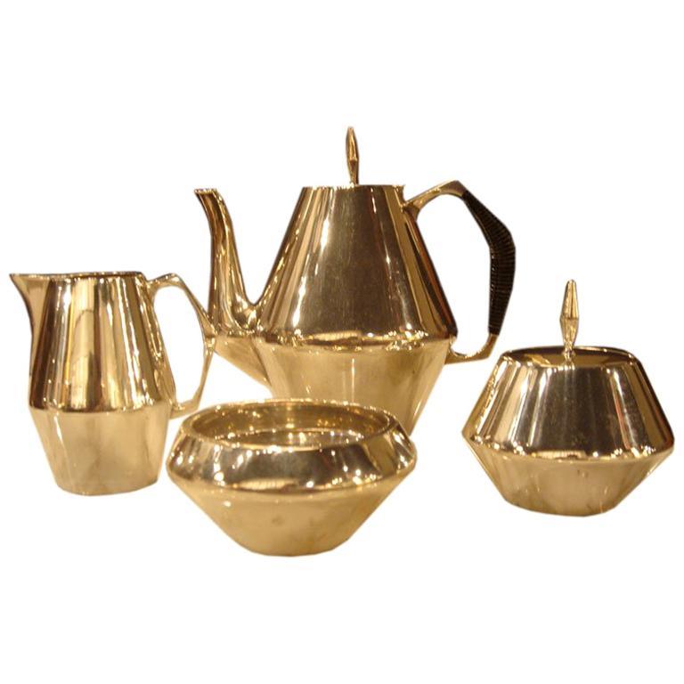 Gio Ponti Diamond Tea Set By Reed & Barton - Four Pcs