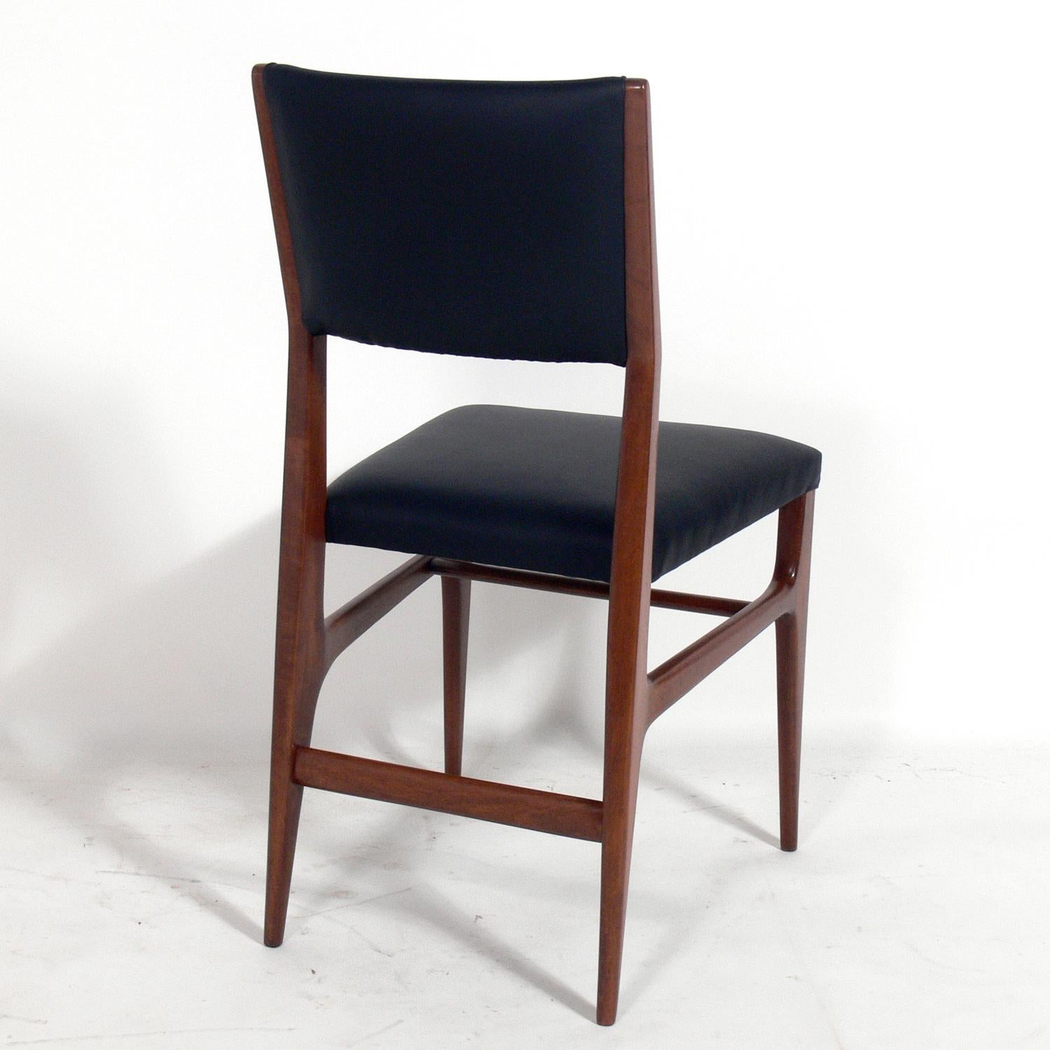 Italian Gio Ponti Dining Chairs, Eight Available
