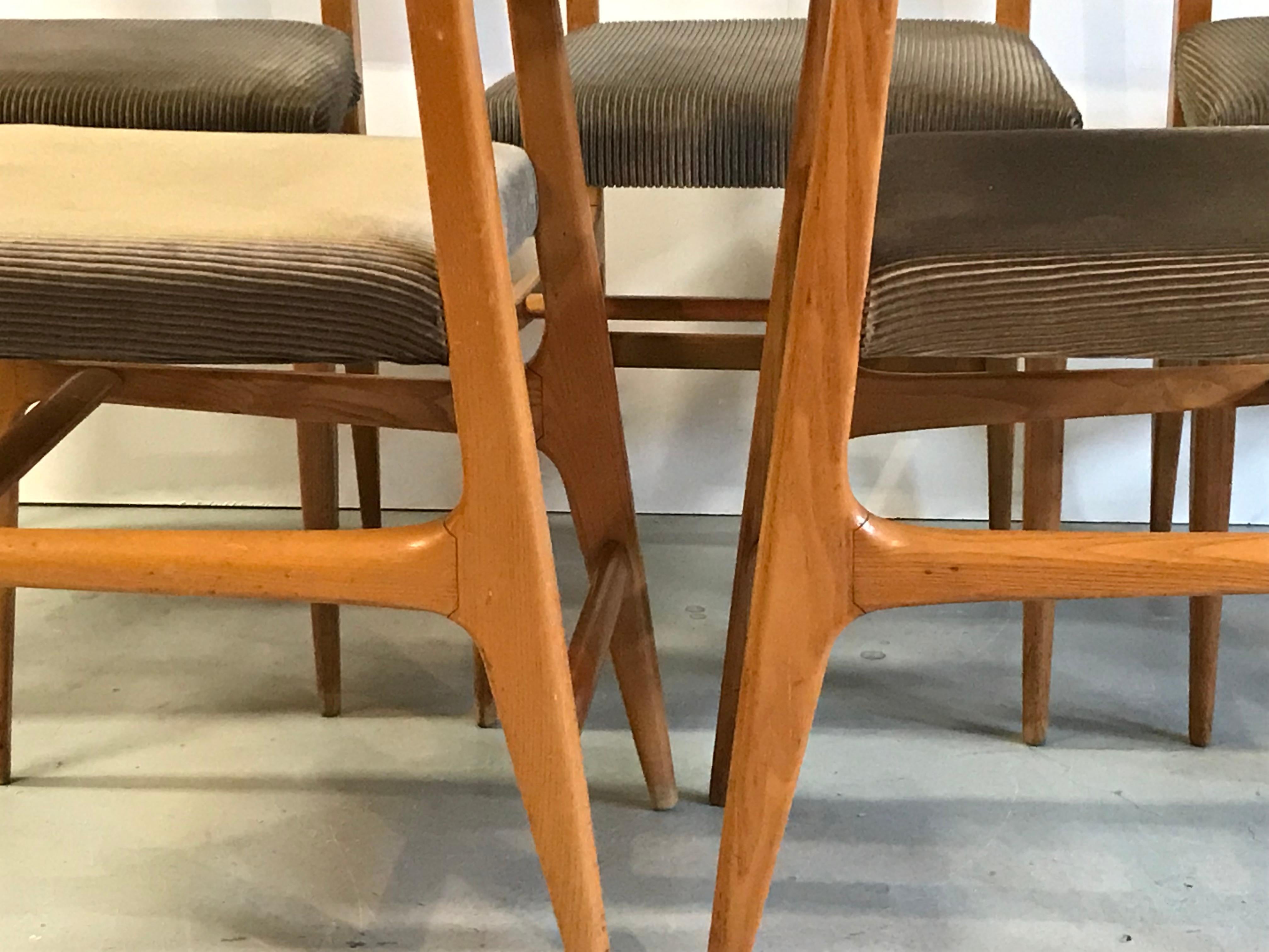 Gio Ponti Dining Chairs In Good Condition For Sale In Oosterbeek, NL