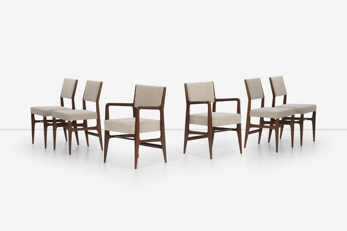 Mid-Century Modern Gio Ponti Dining Chairs for Singer & Sons Set of Six For Sale