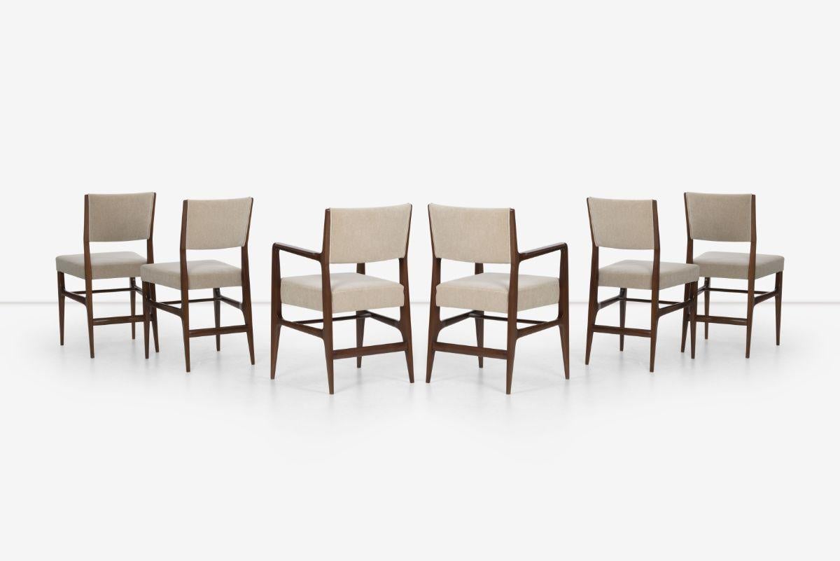 Italian Gio Ponti Dining Chairs for Singer & Sons Set of Six For Sale