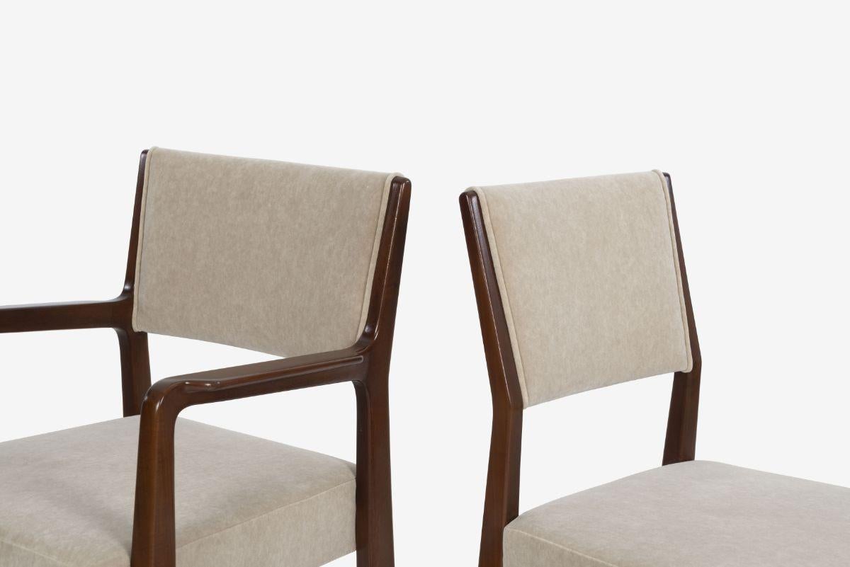 Mid-20th Century Gio Ponti Dining Chairs for Singer & Sons Set of Six For Sale