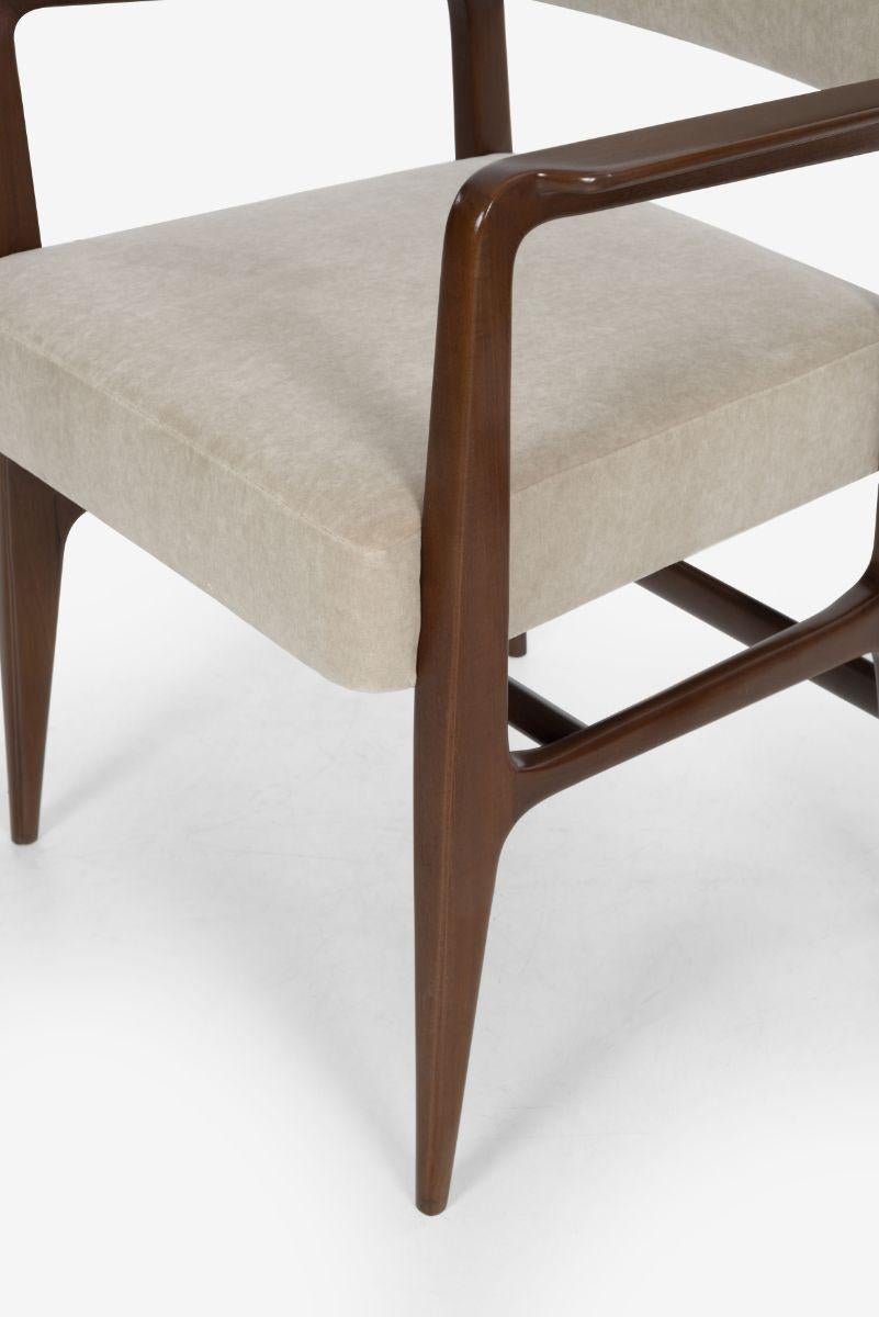 Mohair Gio Ponti Dining Chairs for Singer & Sons Set of Six For Sale