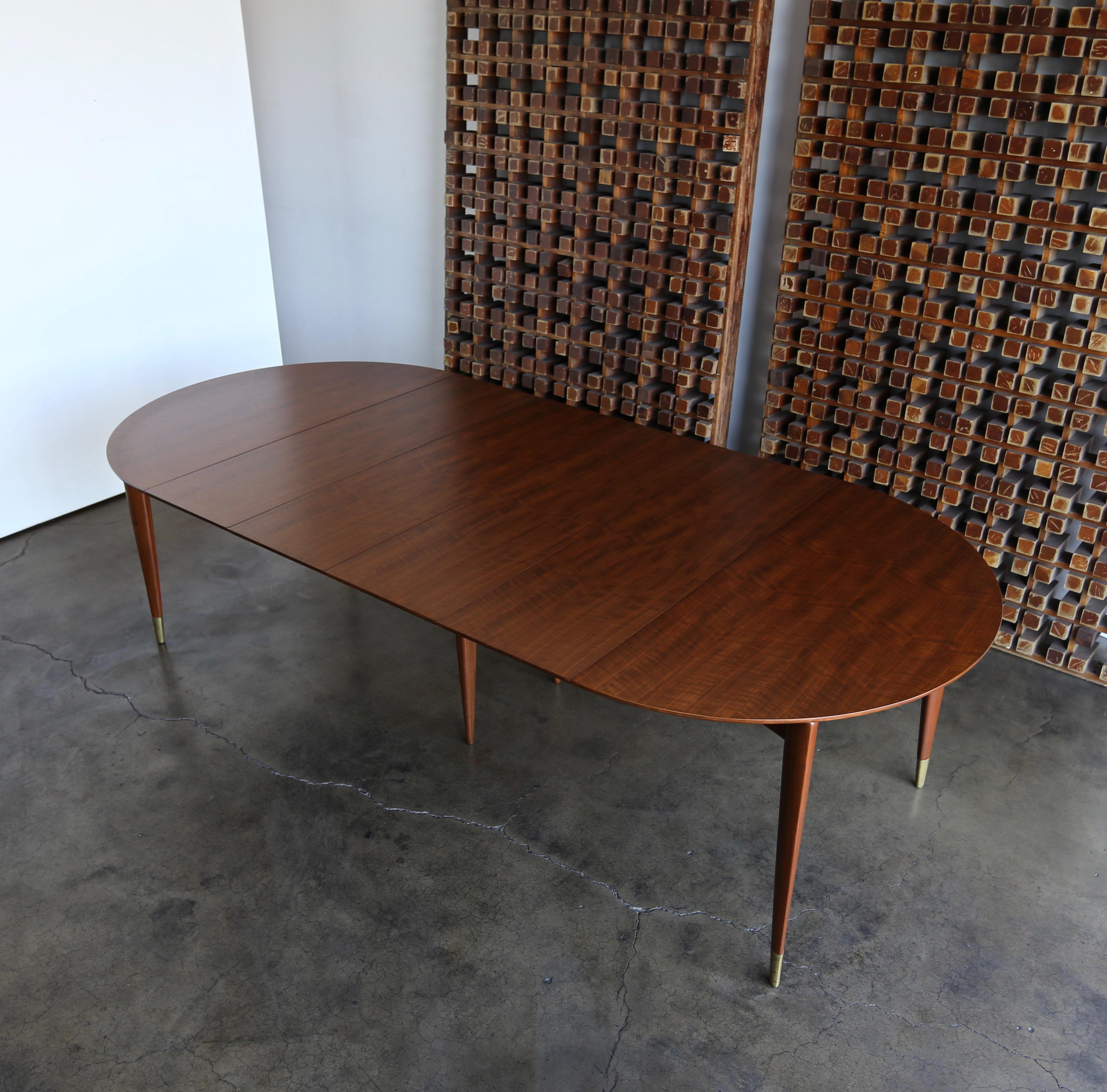 Brass Gio Ponti Dining Table for M. Singer & Sons, circa 1955