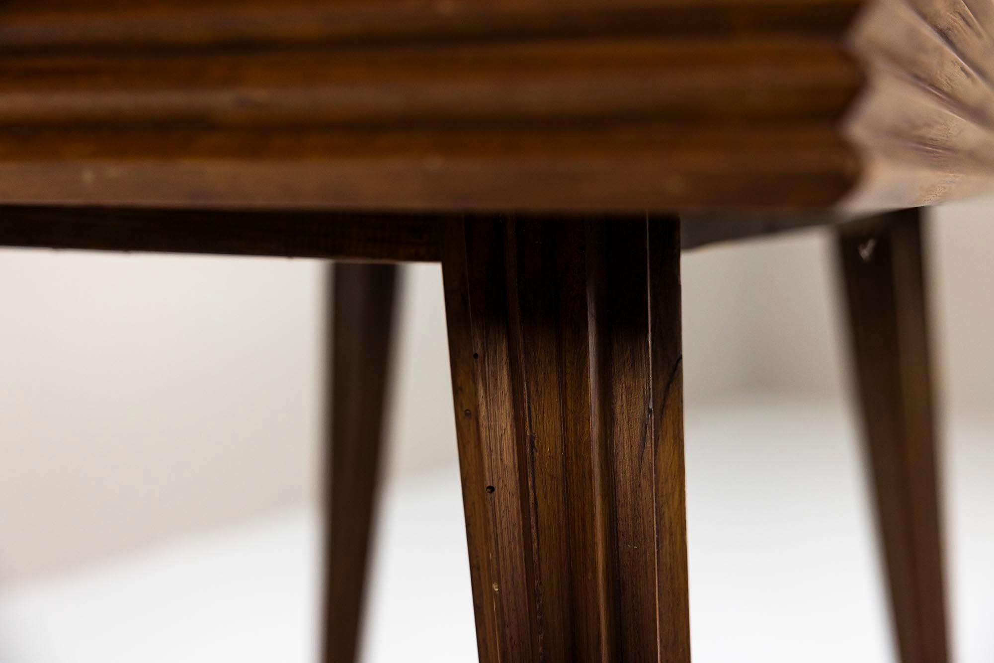 Gio Ponti Dining Table in Veneered Walnut, Italy 1940s For Sale 4