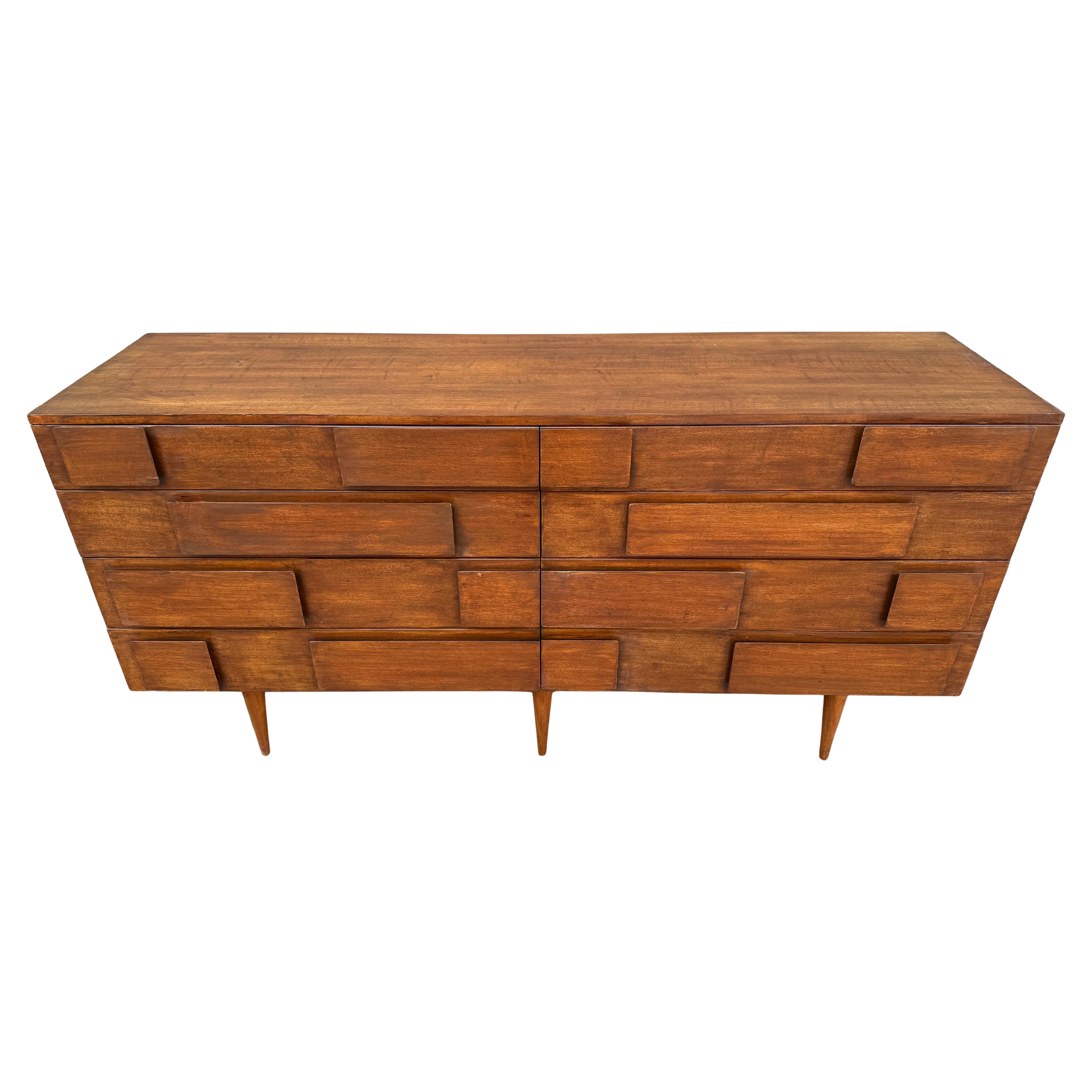 Mid-Century moderno Comò doppio Gio Ponti per M. Singer & Sons. in vendita