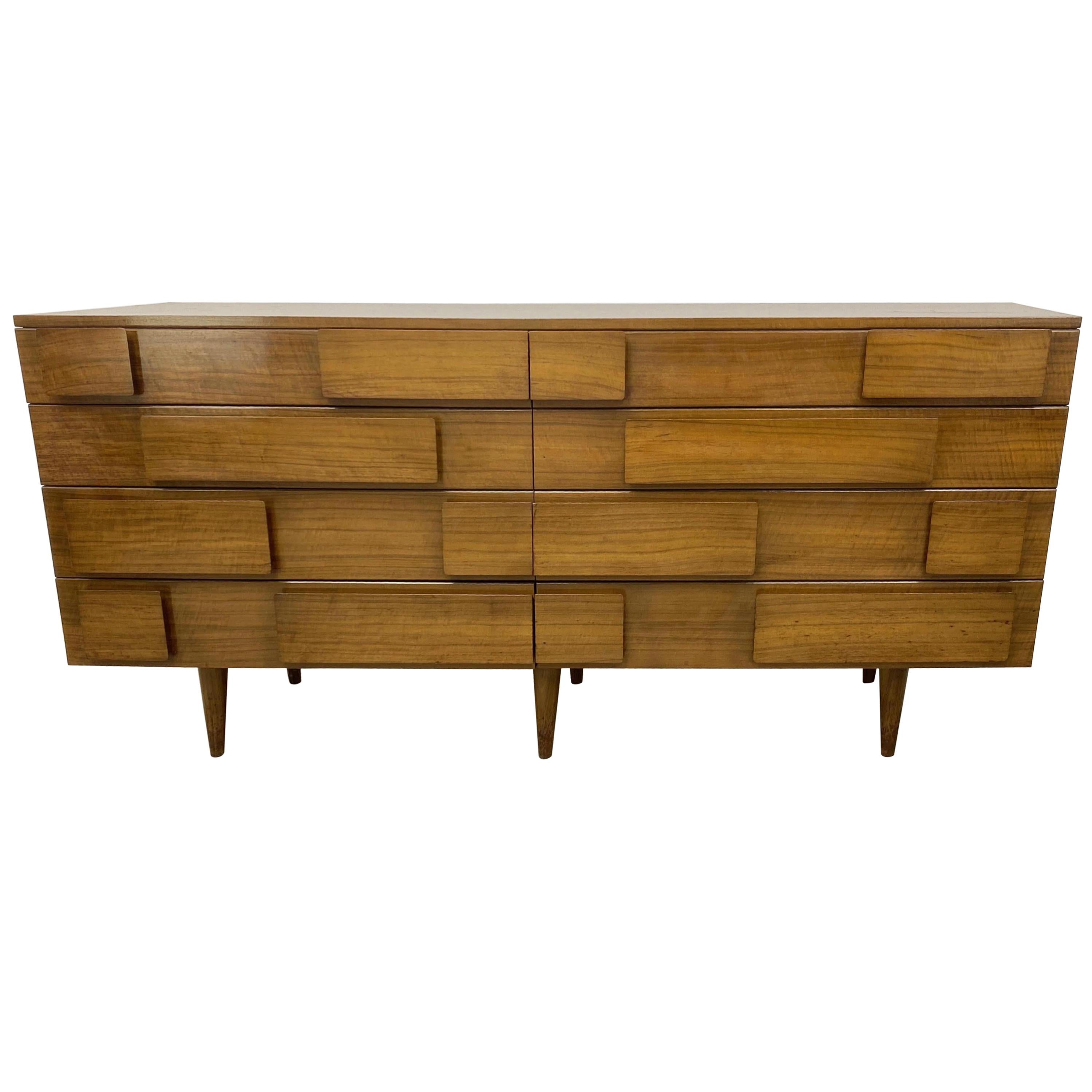 Gio Ponti Double Dresser Low Chest Signed M. Singer and Sons Model 2161